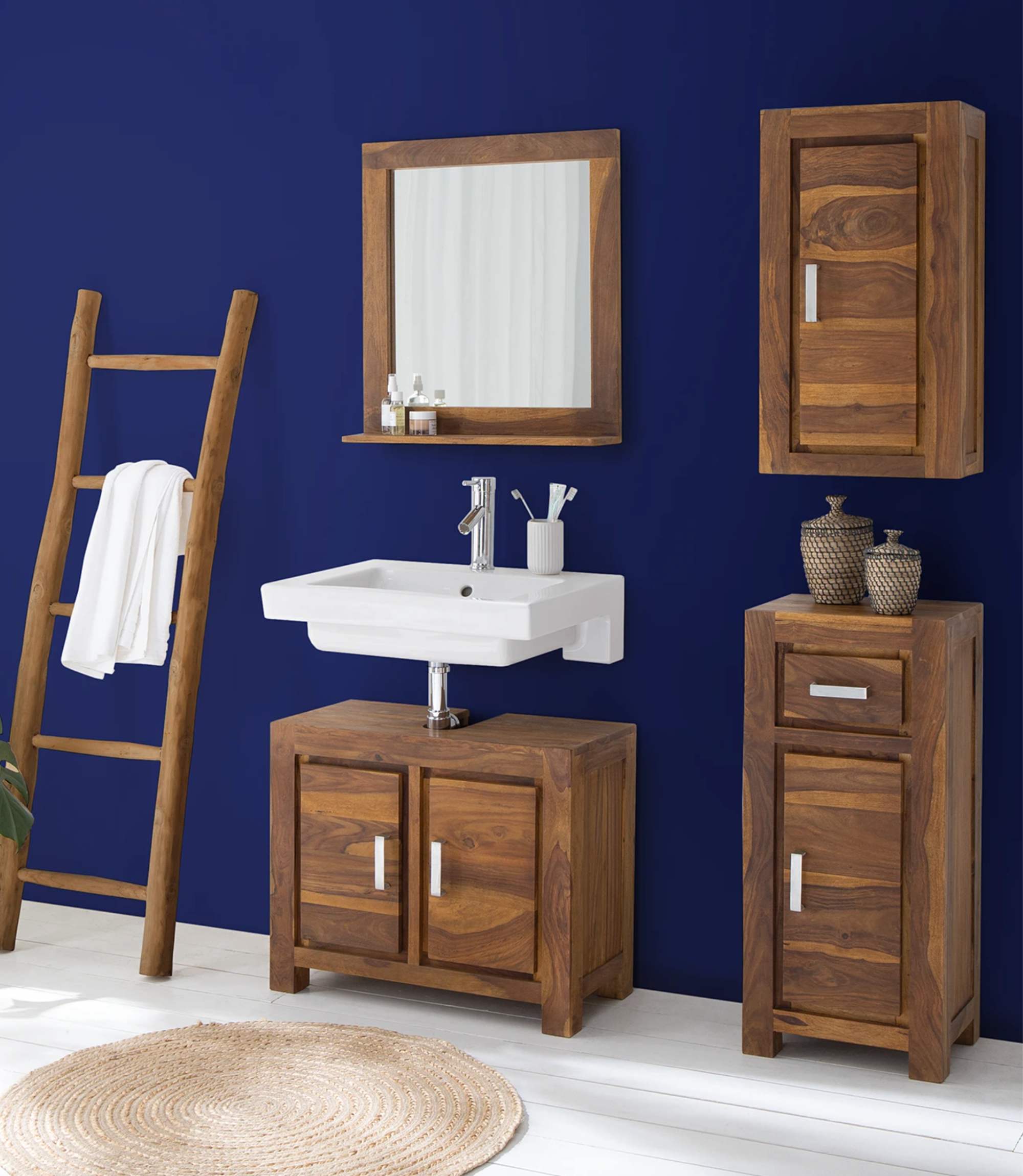 Badschrank Sheesham Massivholz