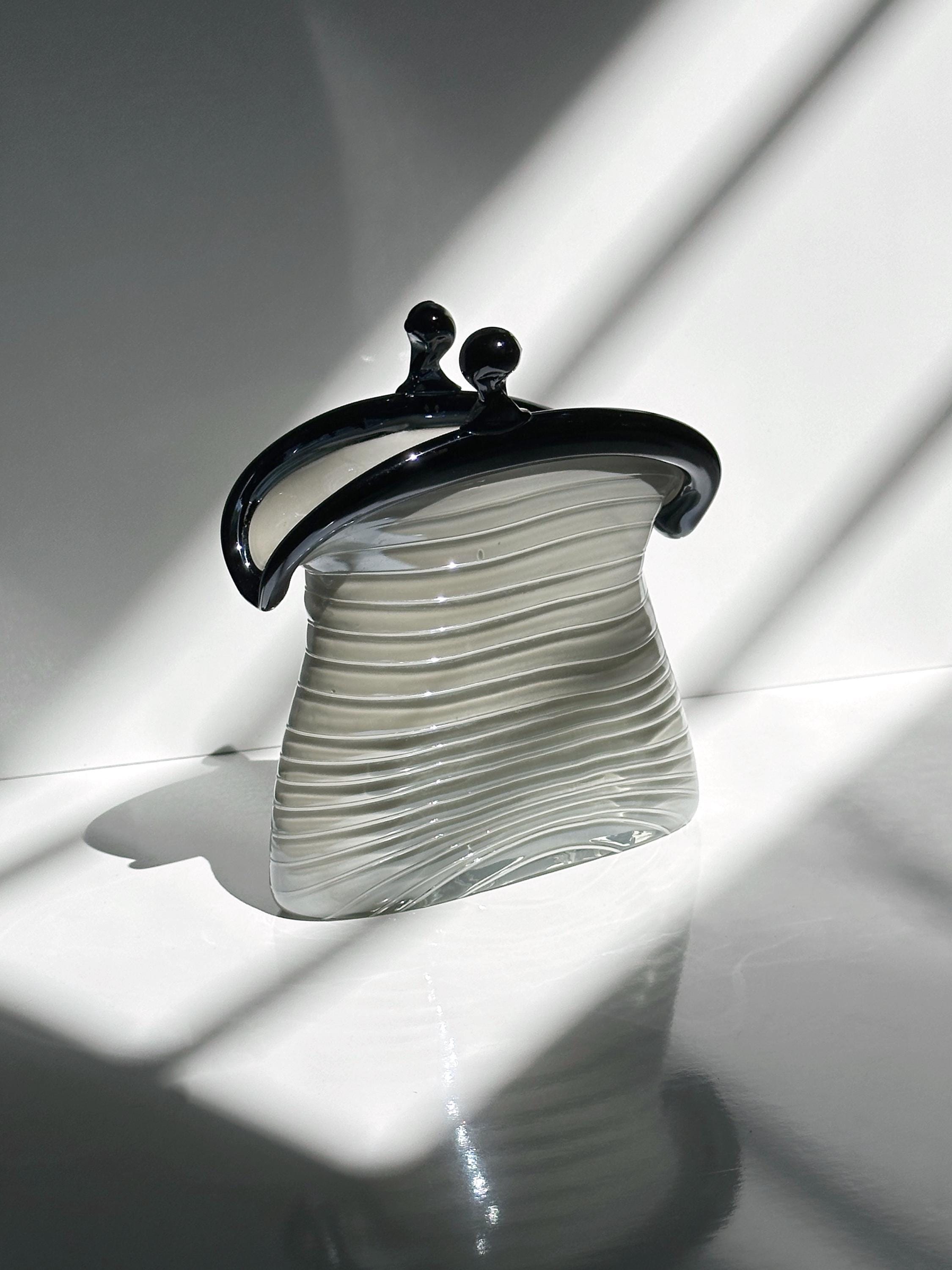 Vintage Geldbörse Vase Muranoglas 1980er Jahre