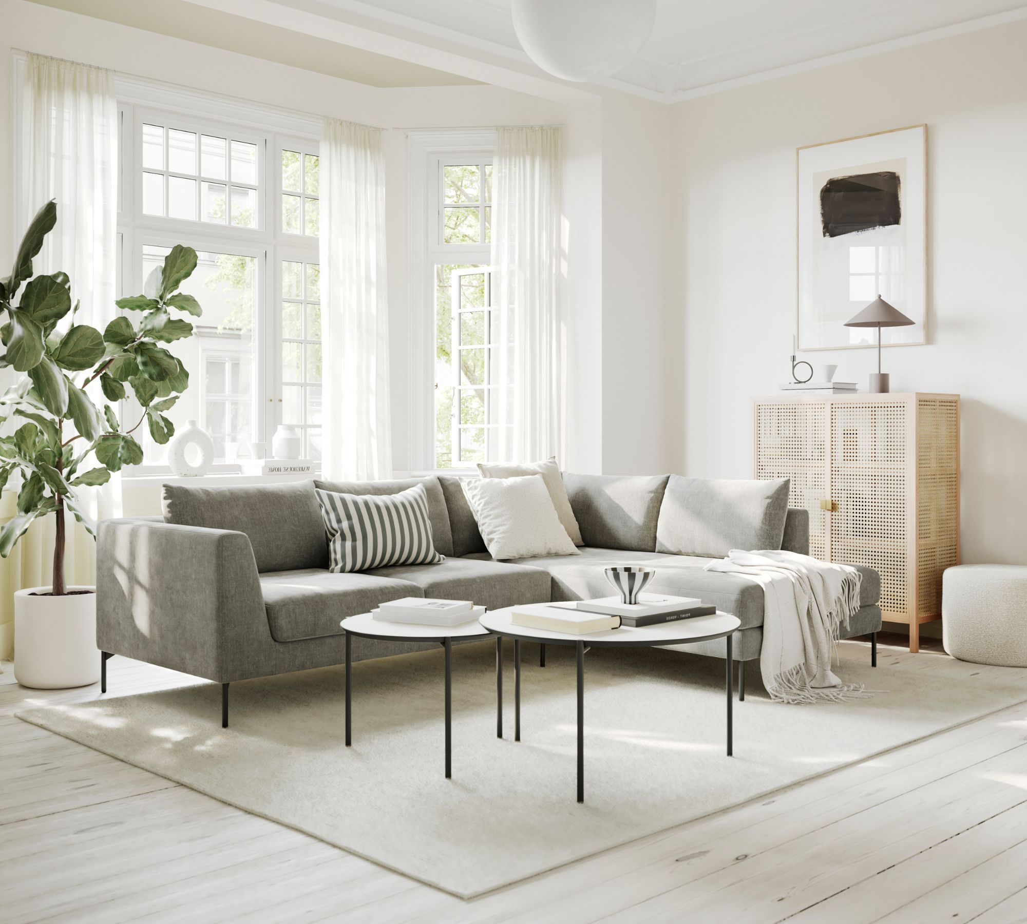 Noa Ecksofa Rechts Planet Grey Green