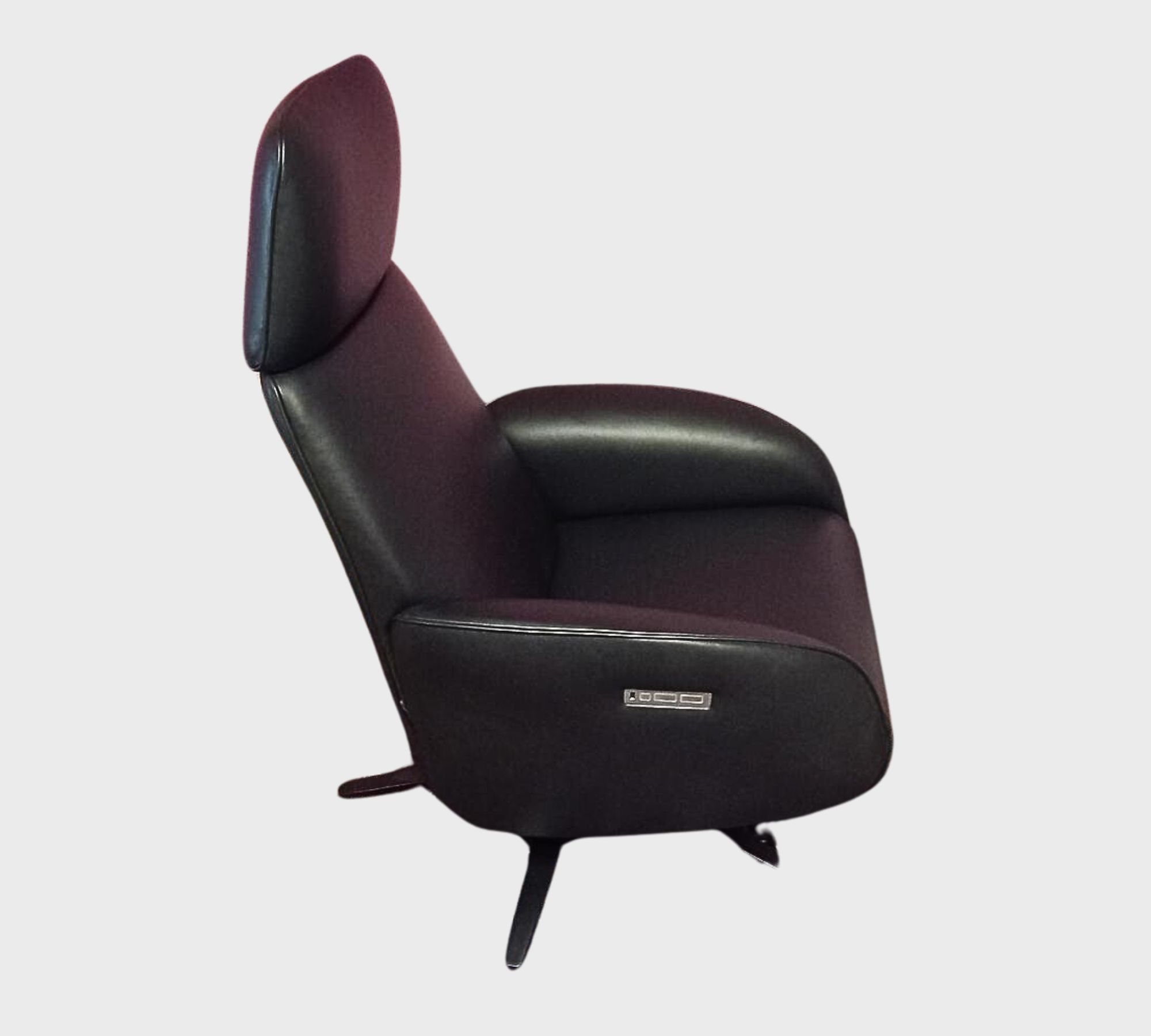 Master Funktionssessel Leder Schwarz