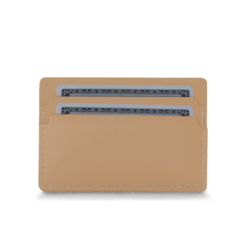 Card holder 100% Recycled Leather Ginger