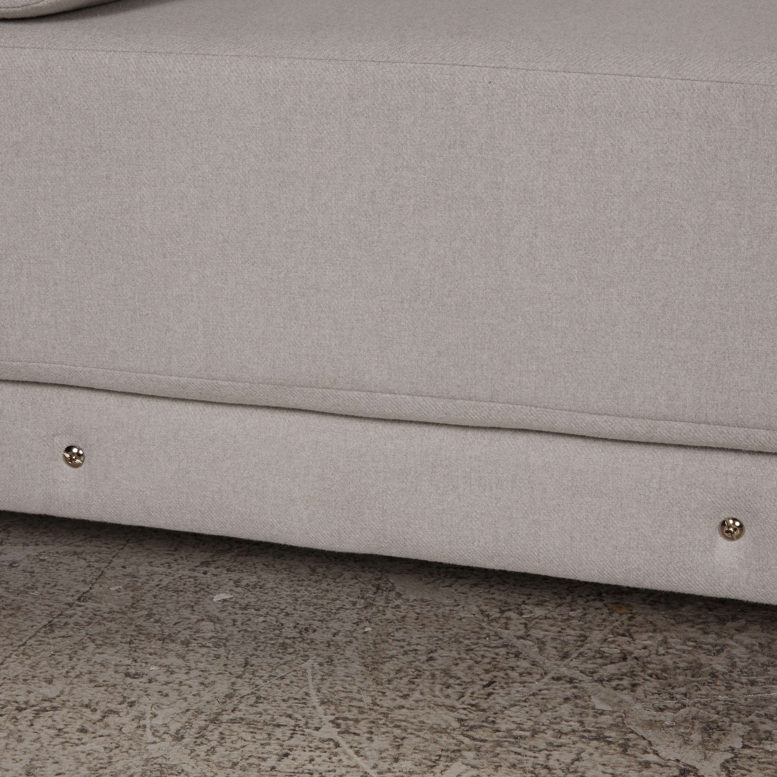 Pyllow Sofa 3-Sitzer Webstoff Grau