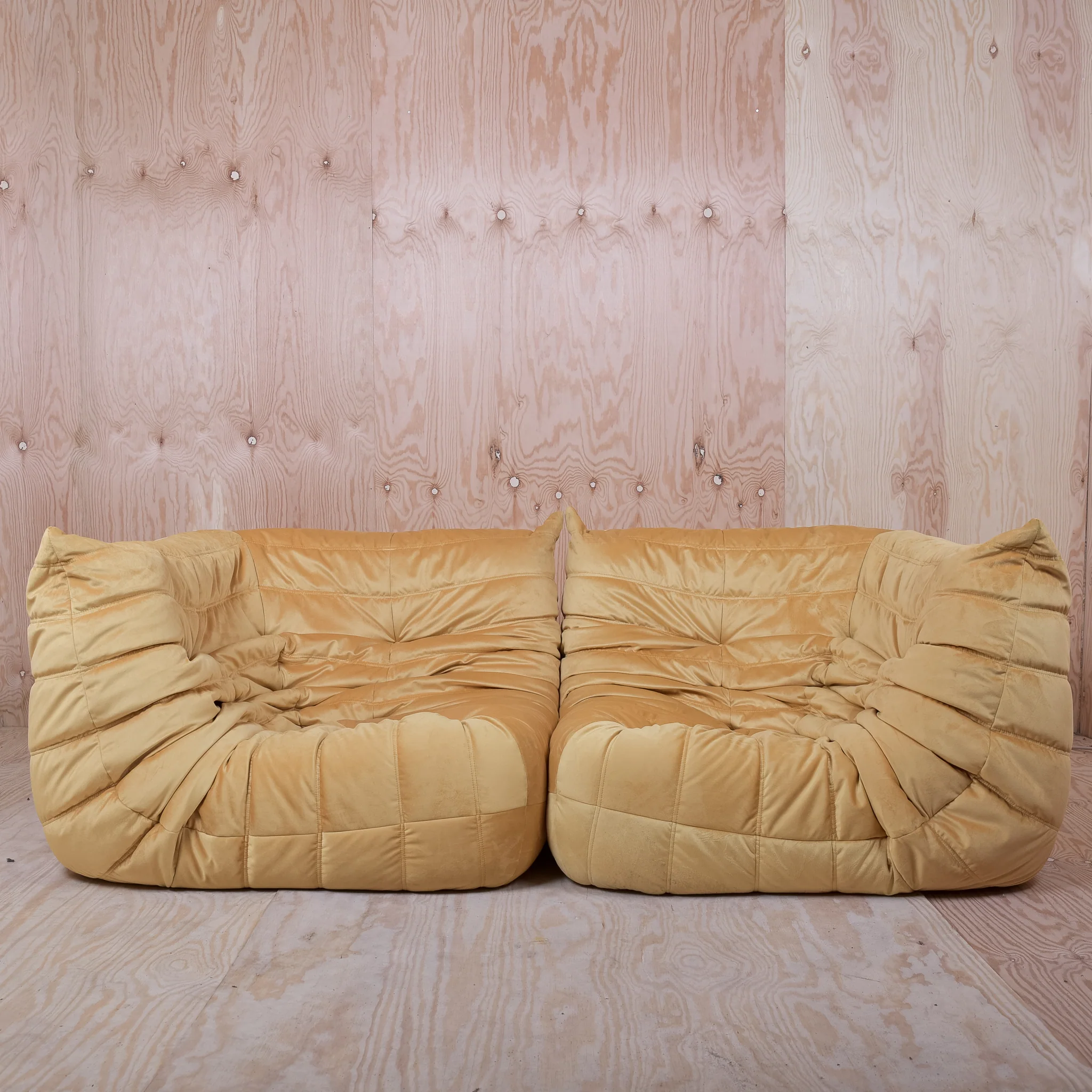 Togo Sofa 3er Set Textil Beige