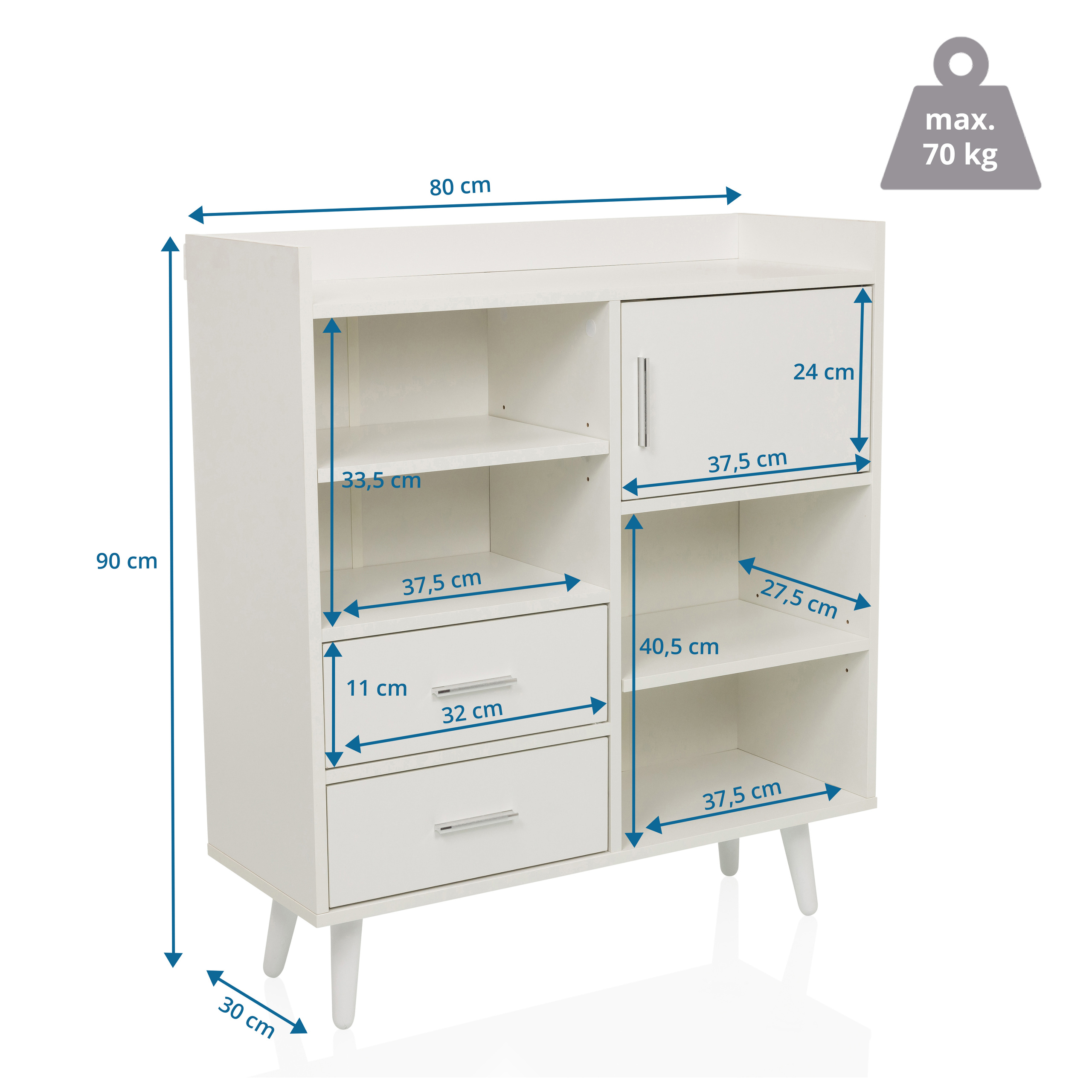 MYRDAL Sideboard / Kommode Weiß