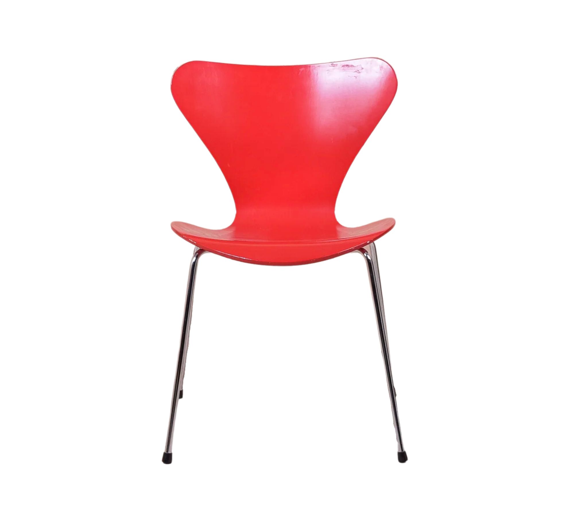 Serie 7 Fritz Hansen-Arne Jakobsson Holz  rot