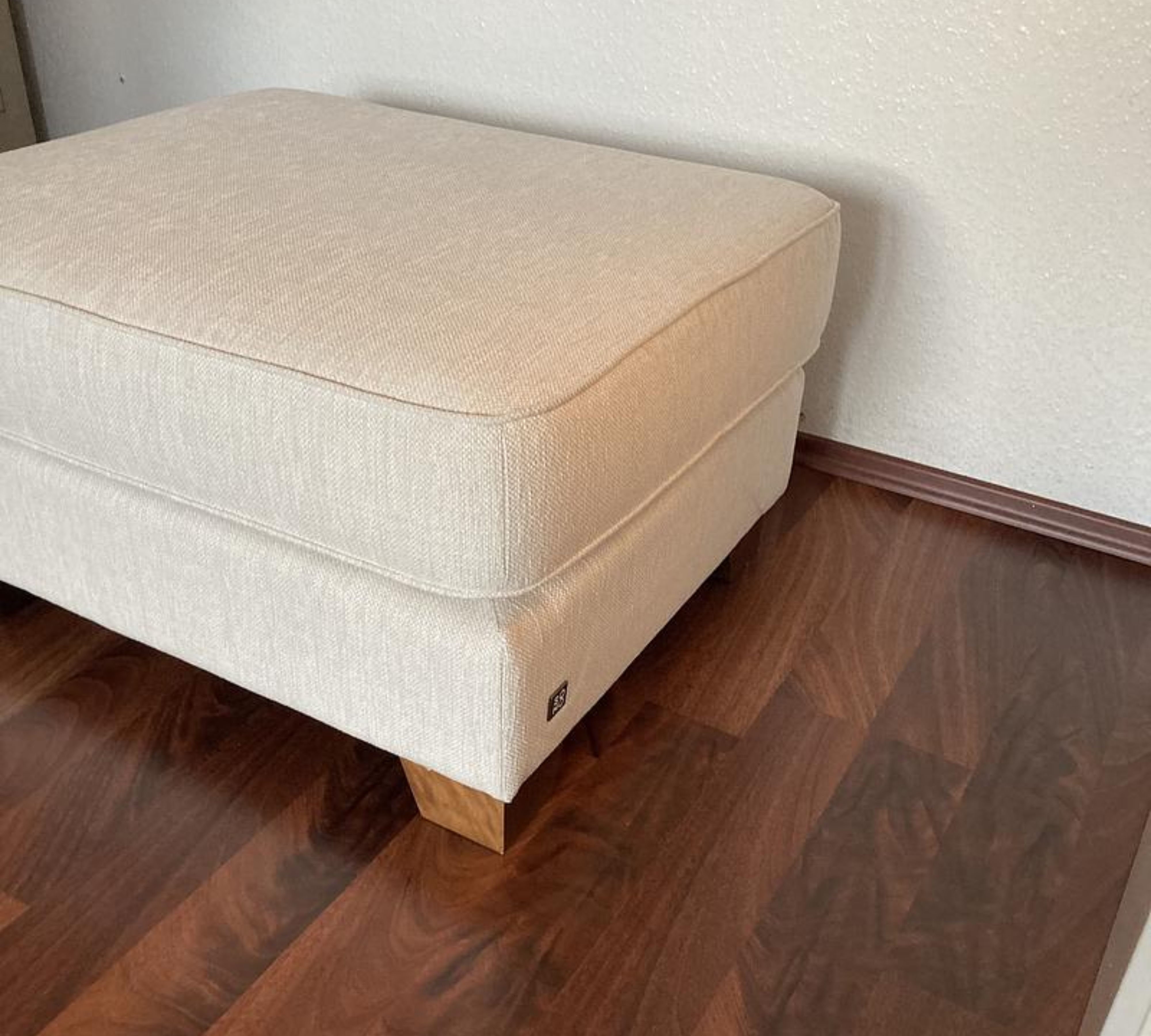 Franka Hocker Webstoff Eiche Creme Braun