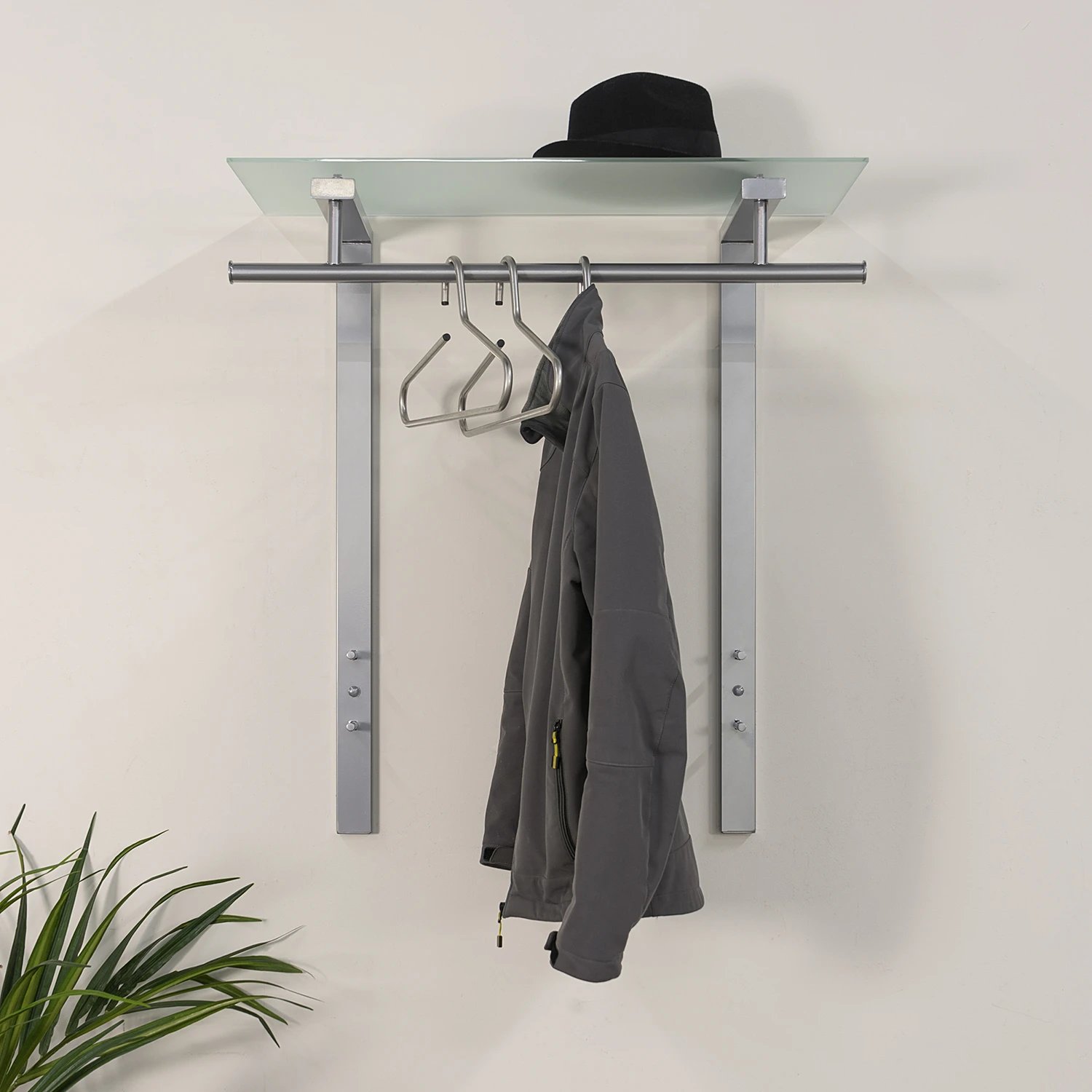 Wandgarderobe Reenvard Nickel Silber