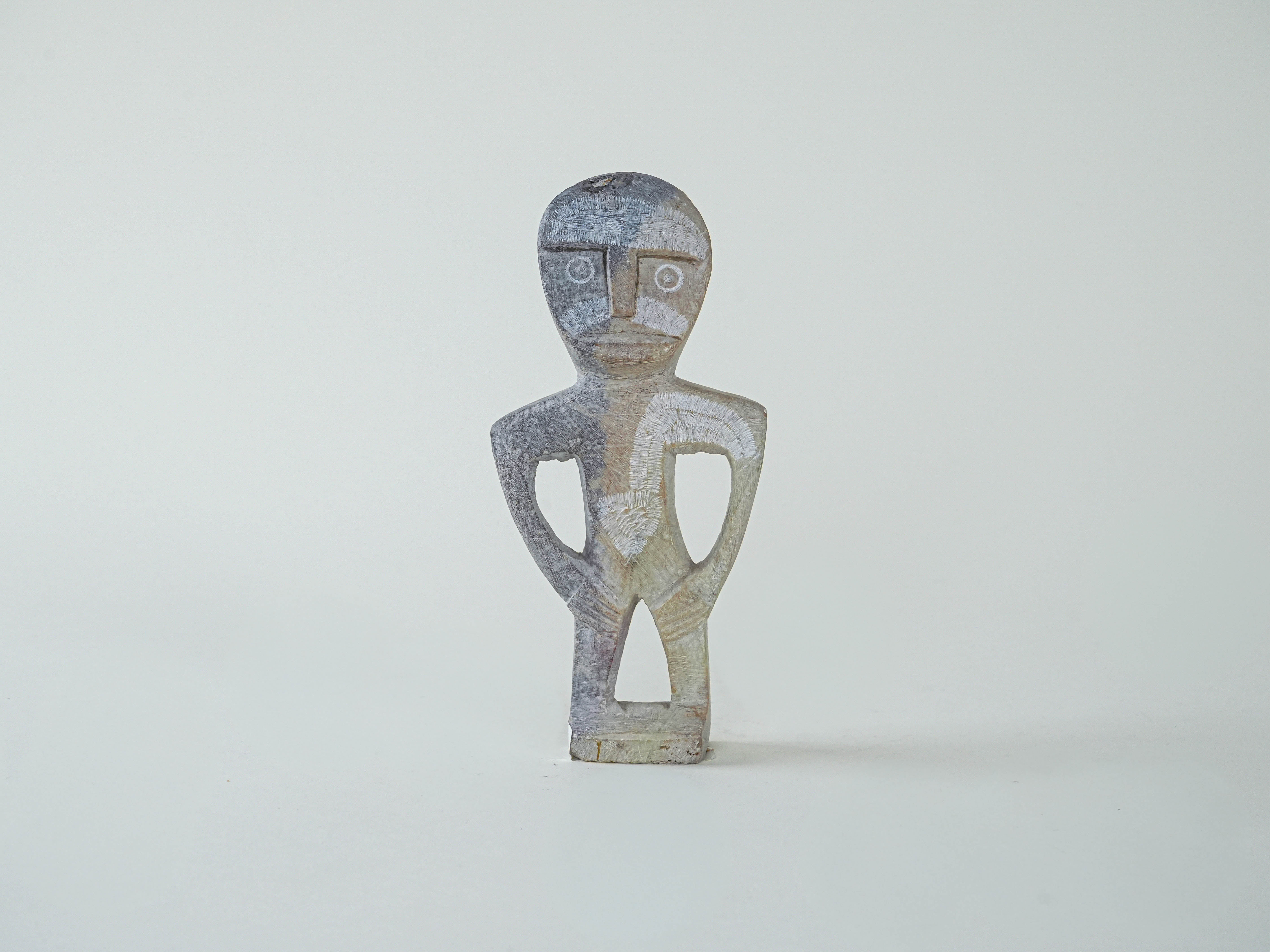 Steintotem-Figur Grau 1970er Jahre