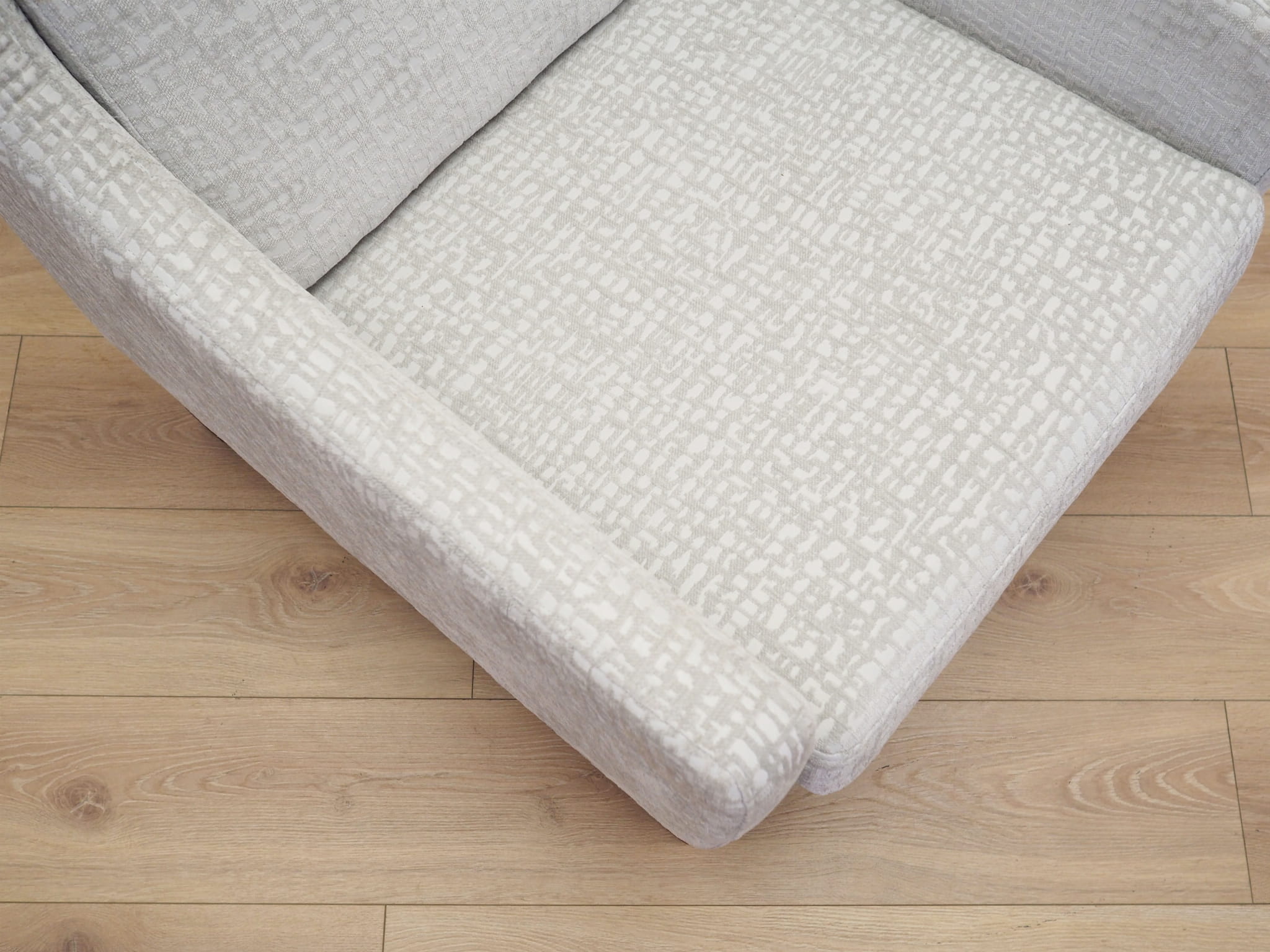 Vintage armchair textile wood grey 1960s