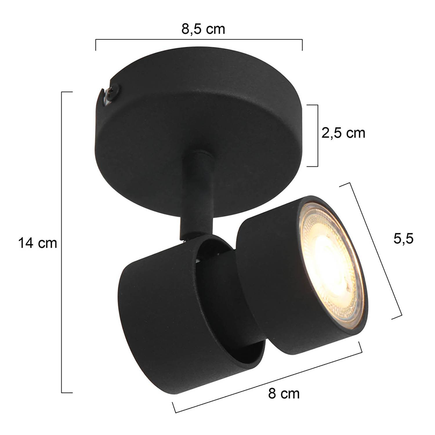 LED ceiling light Natasja I Aluminum Number of flames: 1