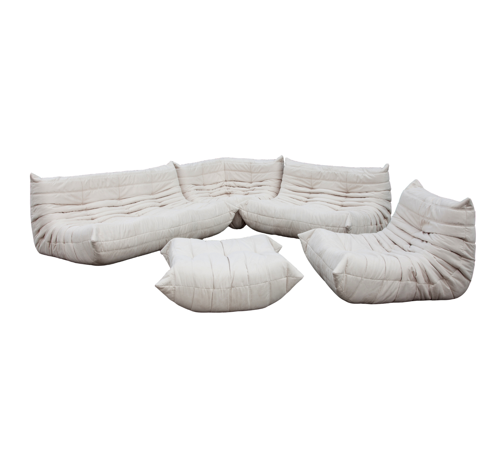 Togo Lounge Set 5-tlg. Textil Off-White