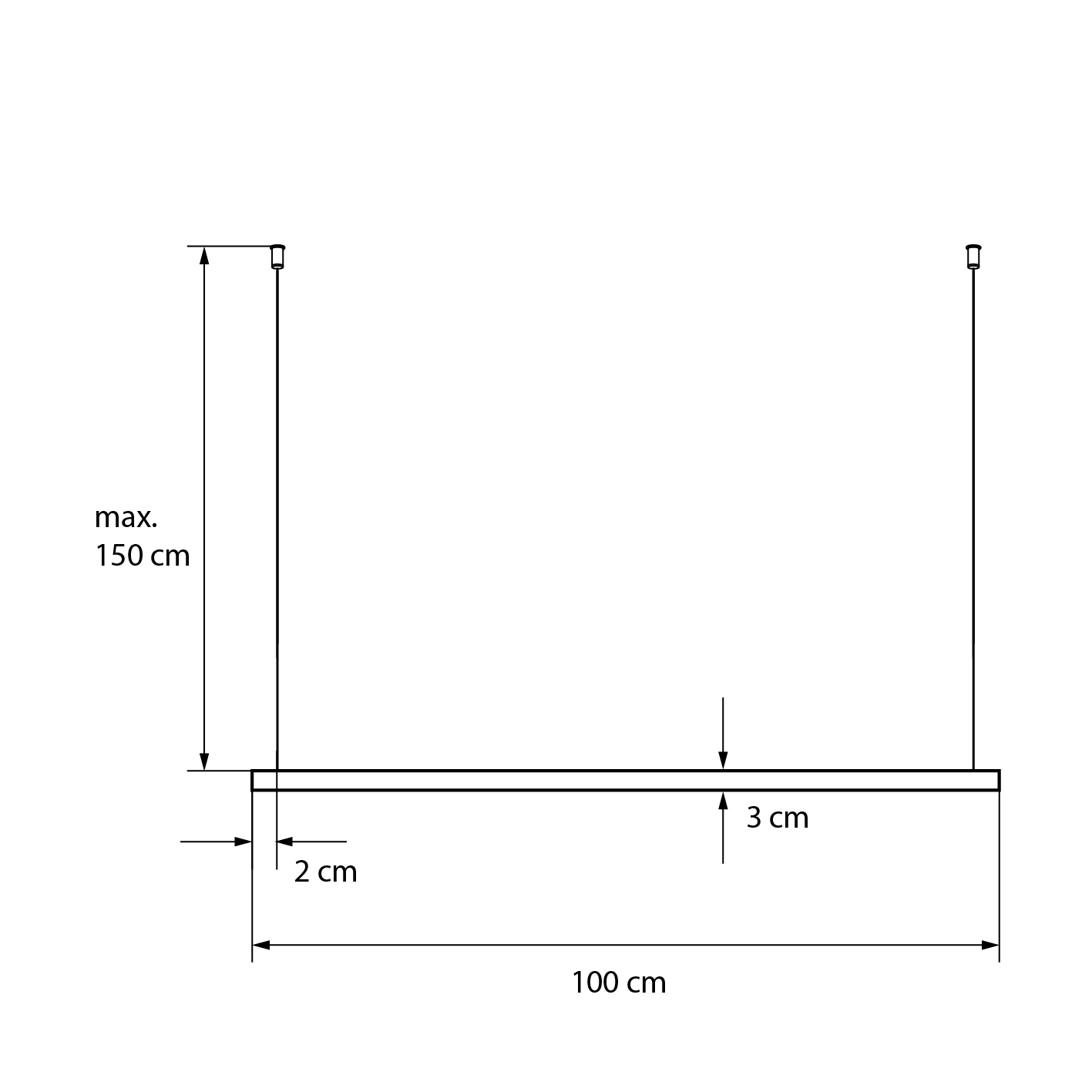 Hängegarderobe Kleiderstange Esche Massivholz