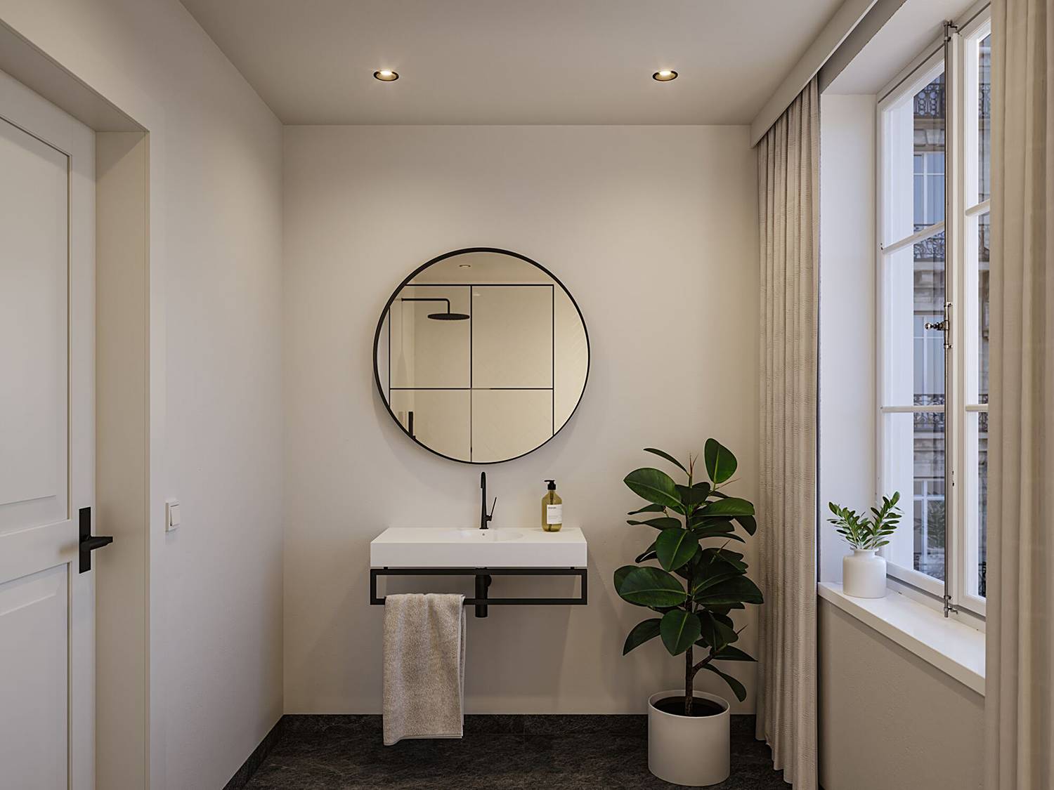 3x Cole Coin Recessed light set Aluminium Black