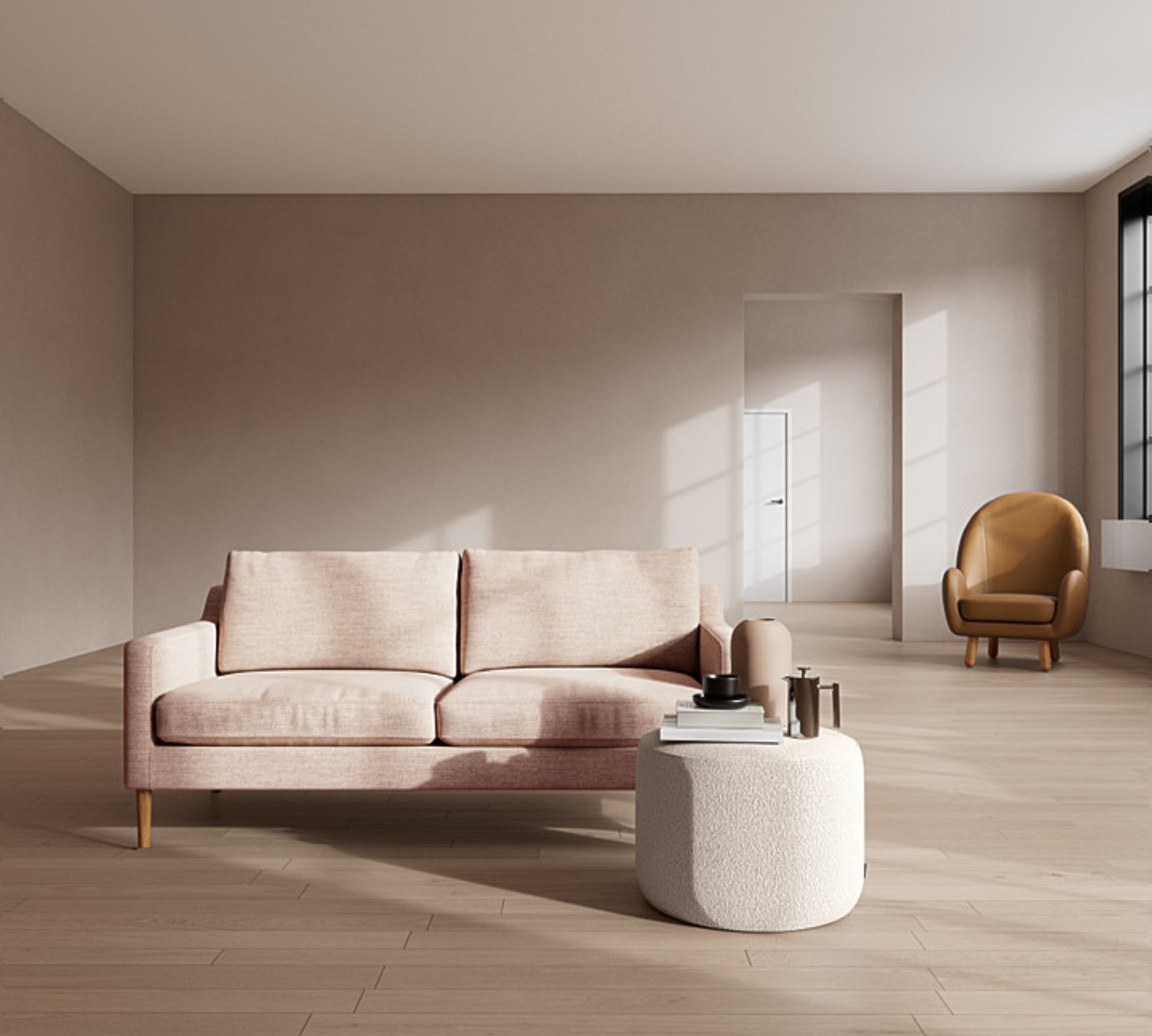 Astha Sofa 2-Sitzer Vega Cream