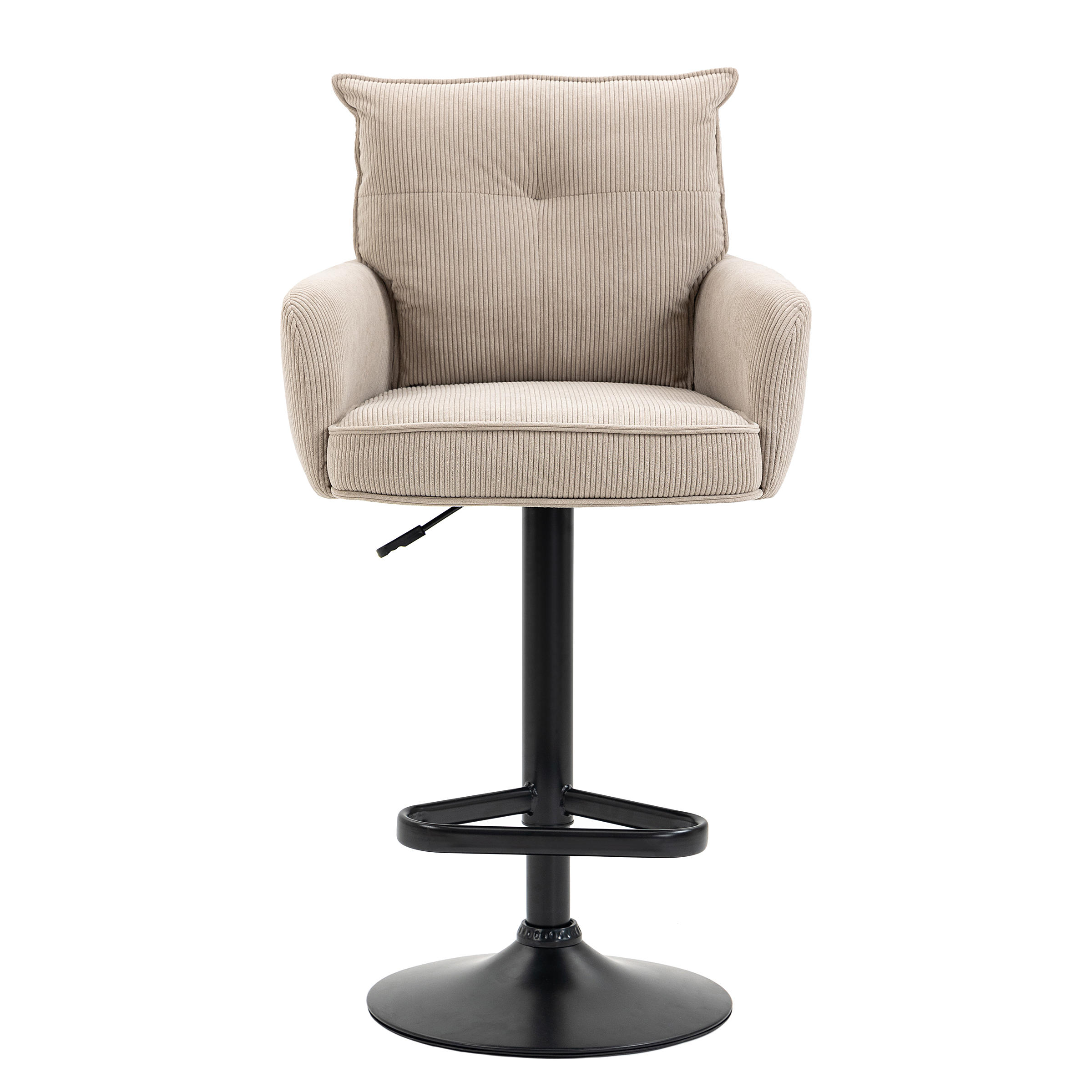 2x Drehbarer Barstuhl DIDRIP Höhenverstellbar Cappuccino