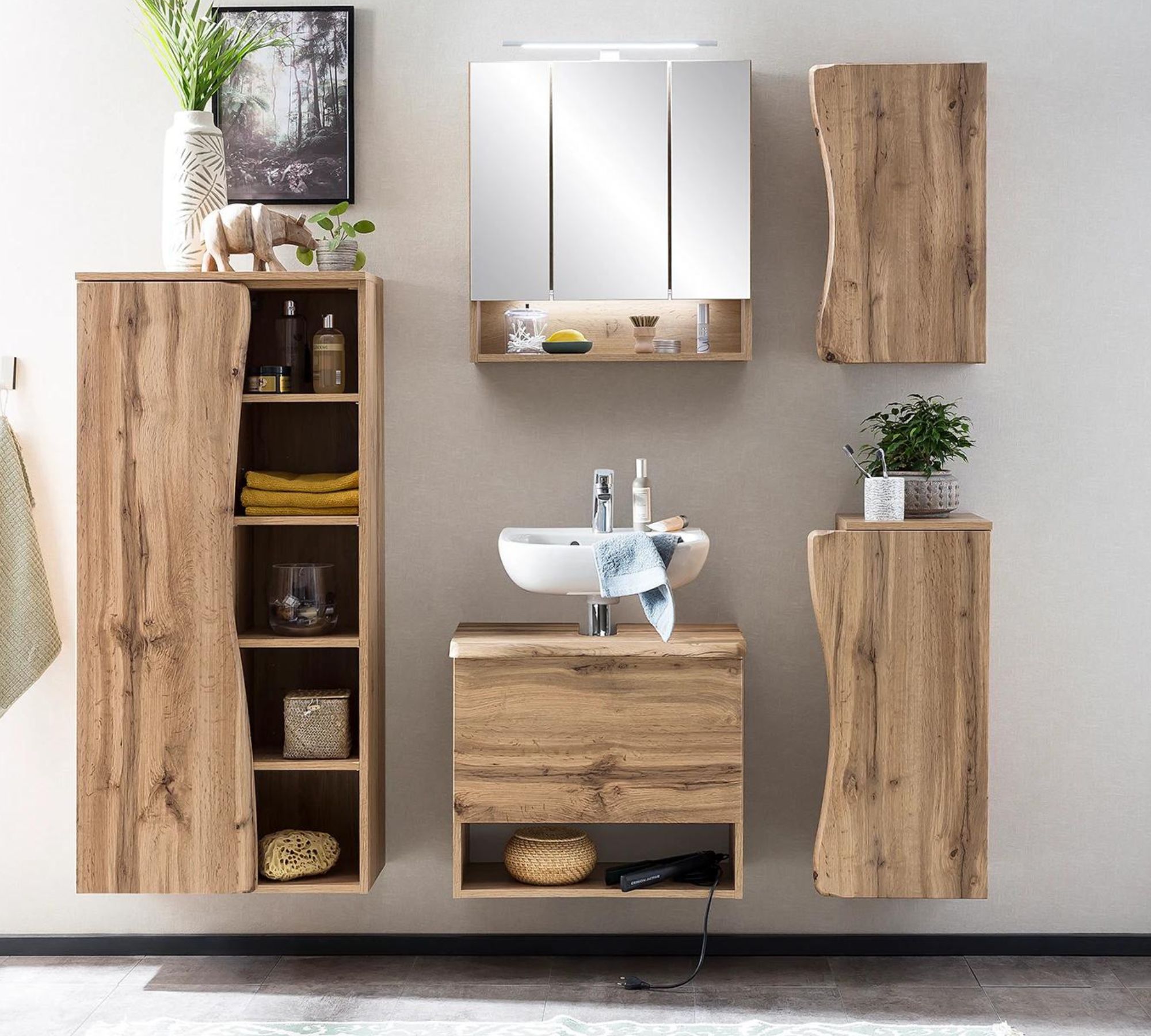 Hängeschrank Holz Braun