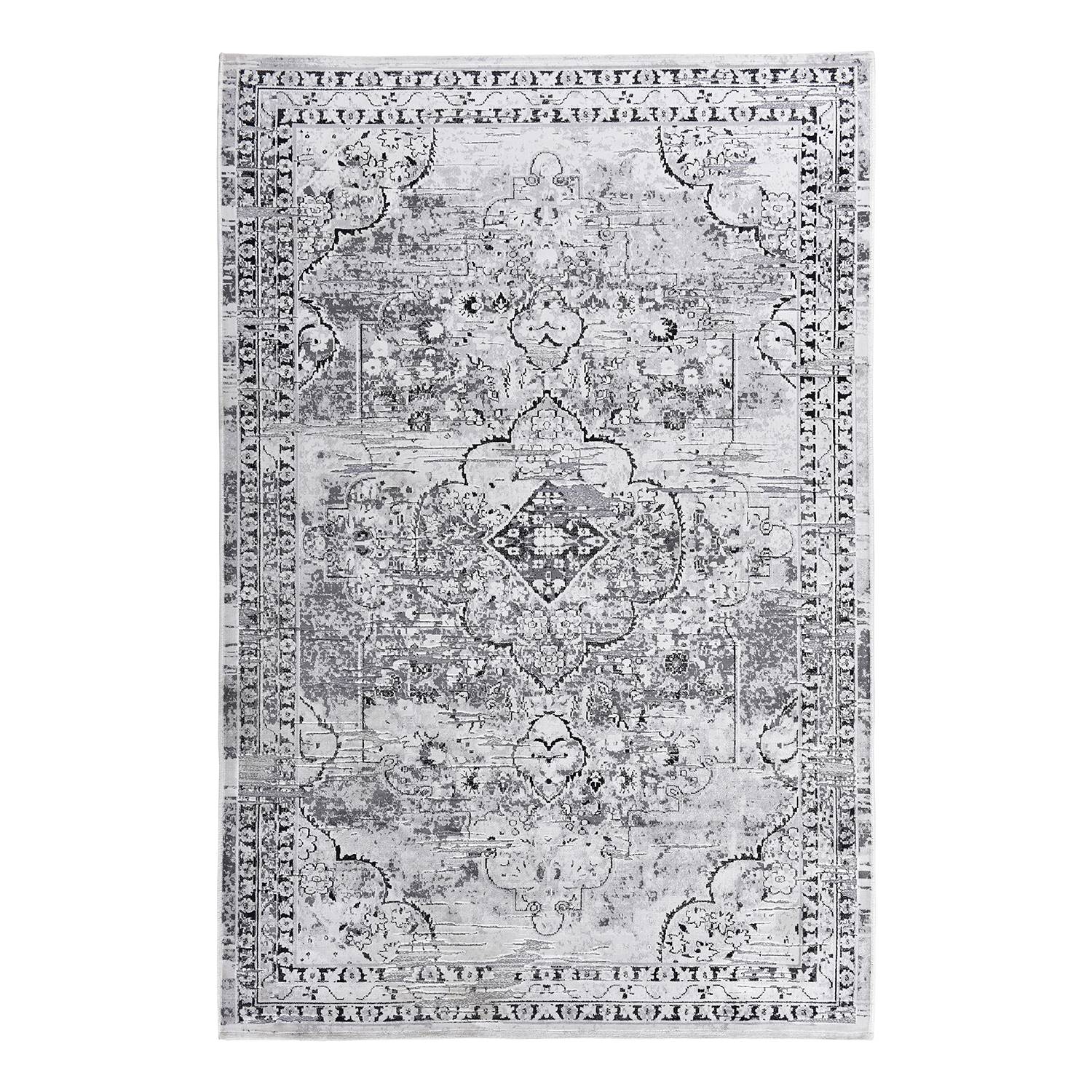 Kurzflorteppich Orelia 105 Silber 75 x 150 cm