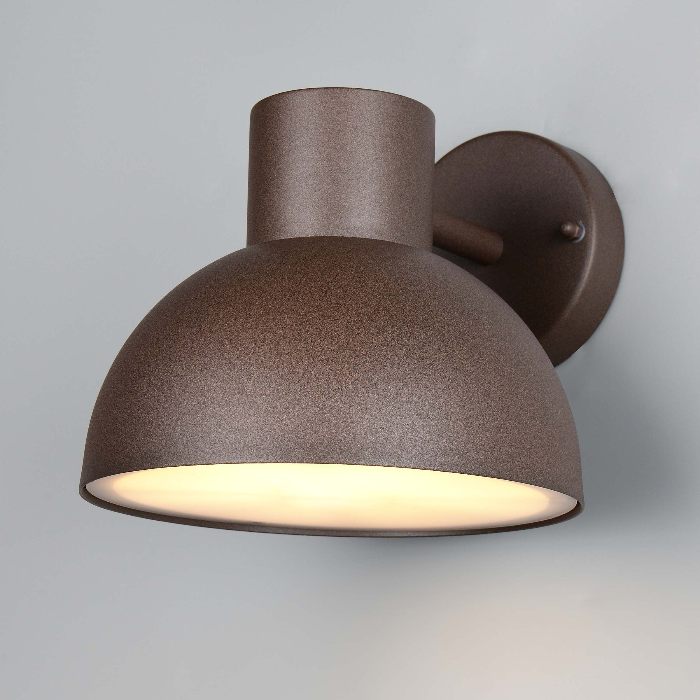 Outdoor Wall Light Elbe 1-Light Polycarbonate Aluminum Brown