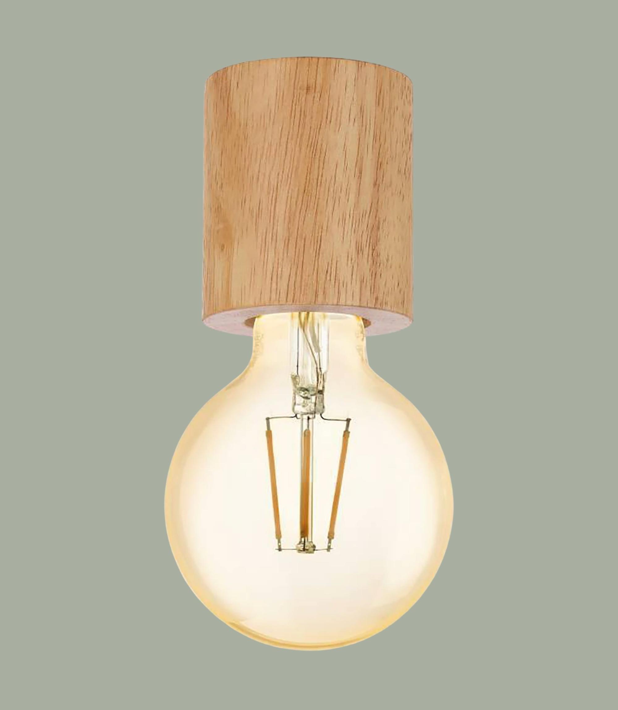 1-light ceiling light wood material light brown