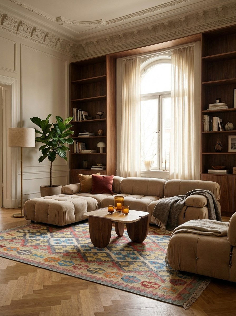 Kelim Gashgai Wolle Mehrfarbig