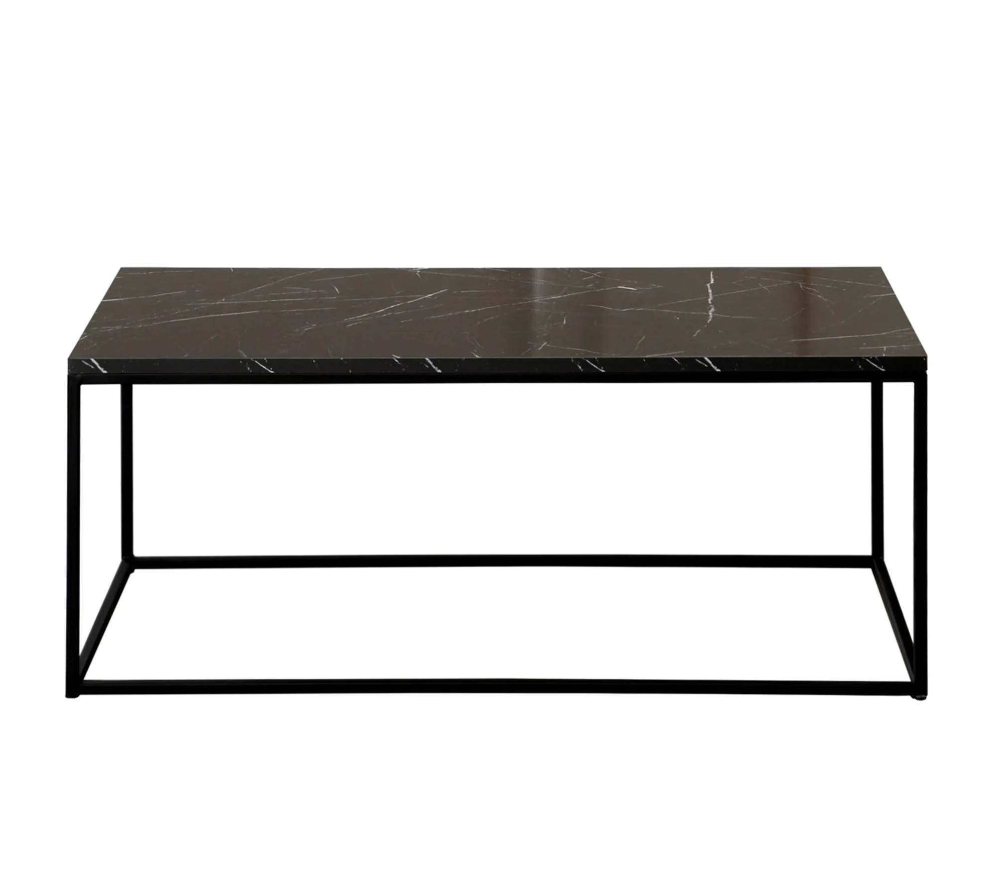 Couchtisch Marmor Dekor Metalll Schwarz