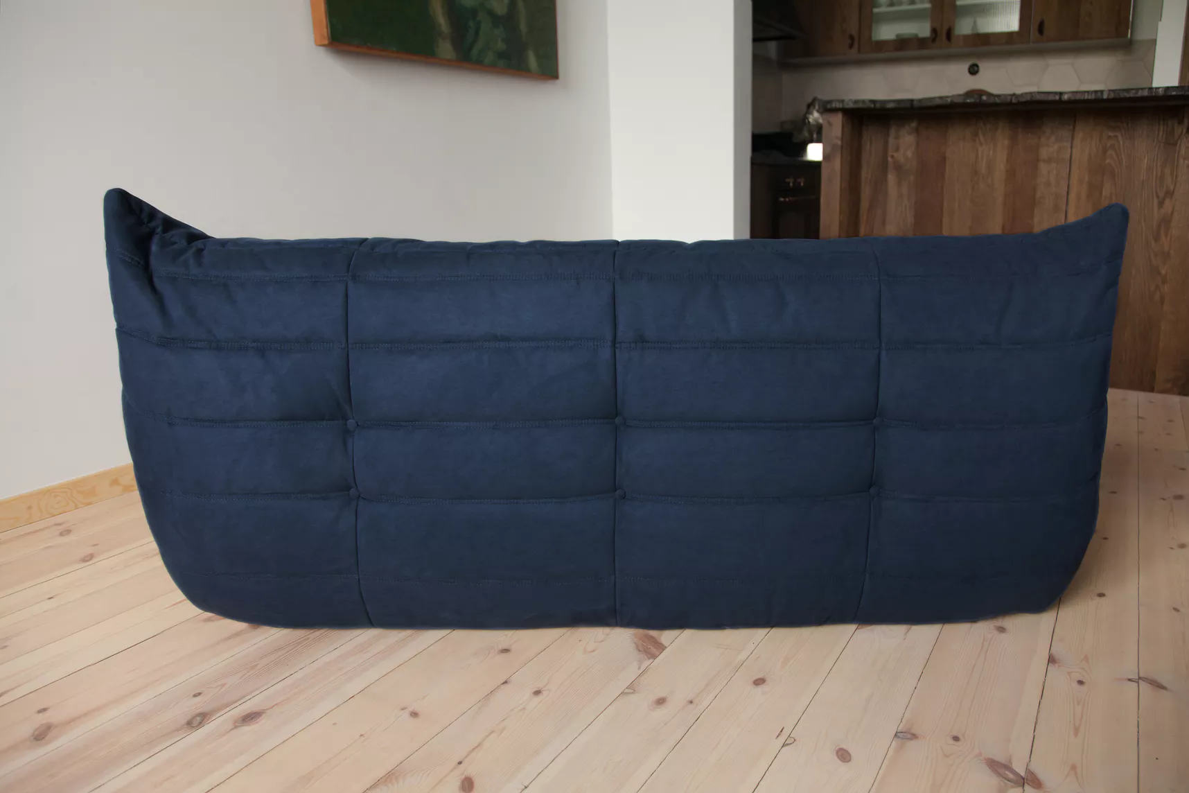 Togo Sofa 3-Sitzer Textil Marineblau