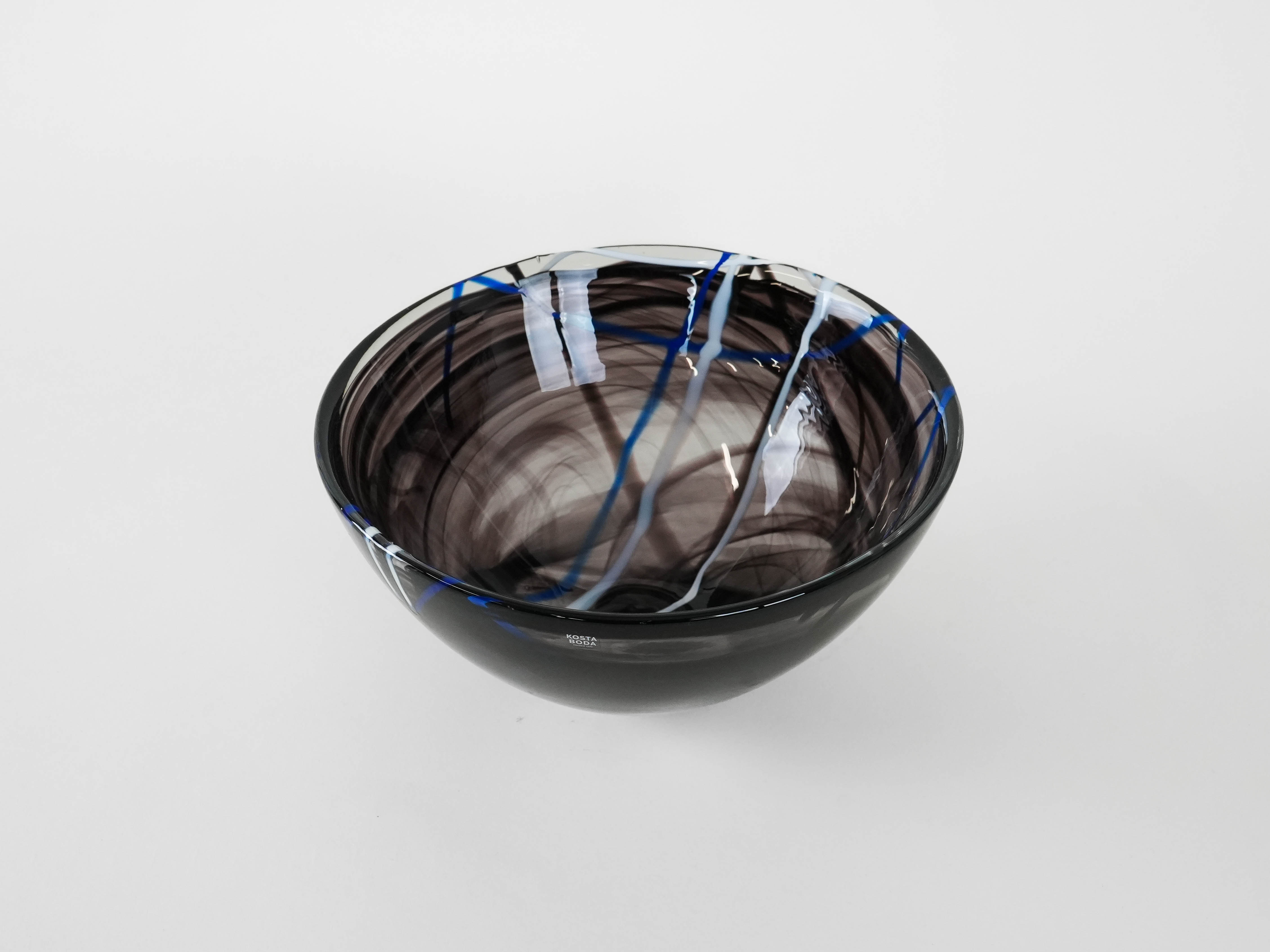 Contrast Glass Bowl Blue 1980s