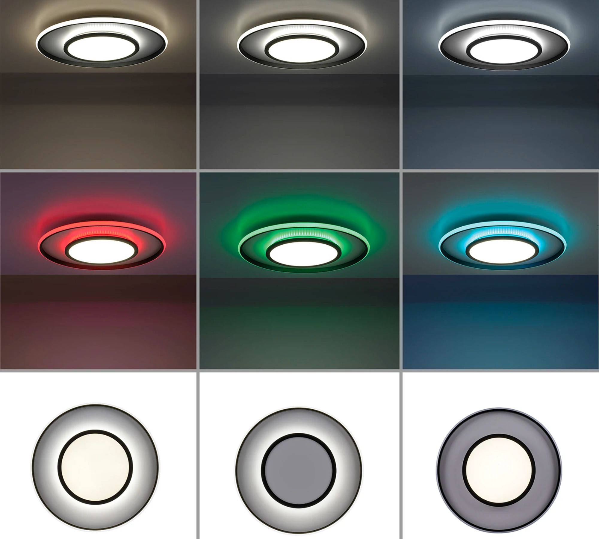 LED Deckenleuchte 1-flammig Kunststoff Metall
