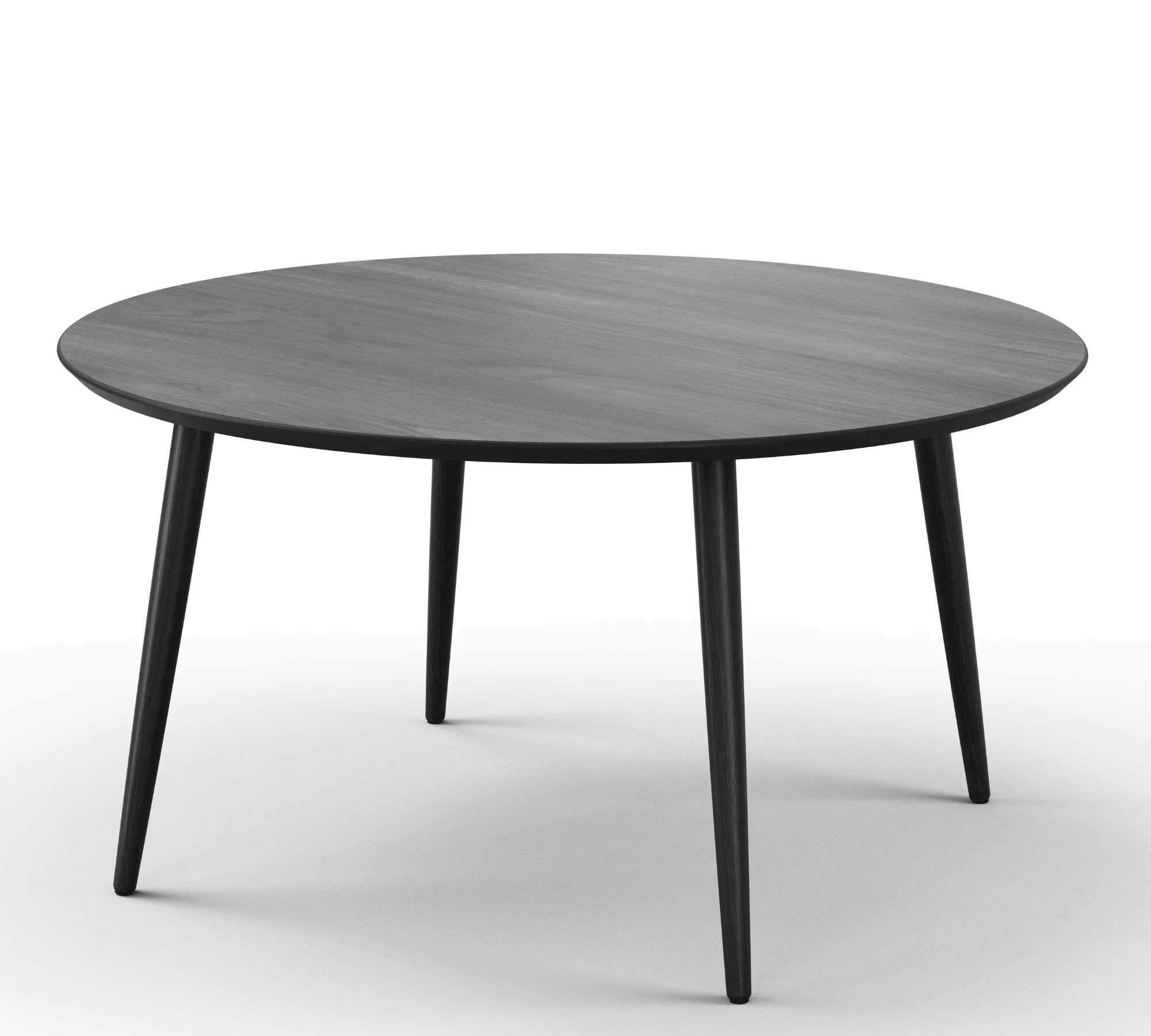 Hubert Couchtisch Holz Schwarz  Ø 90cm 