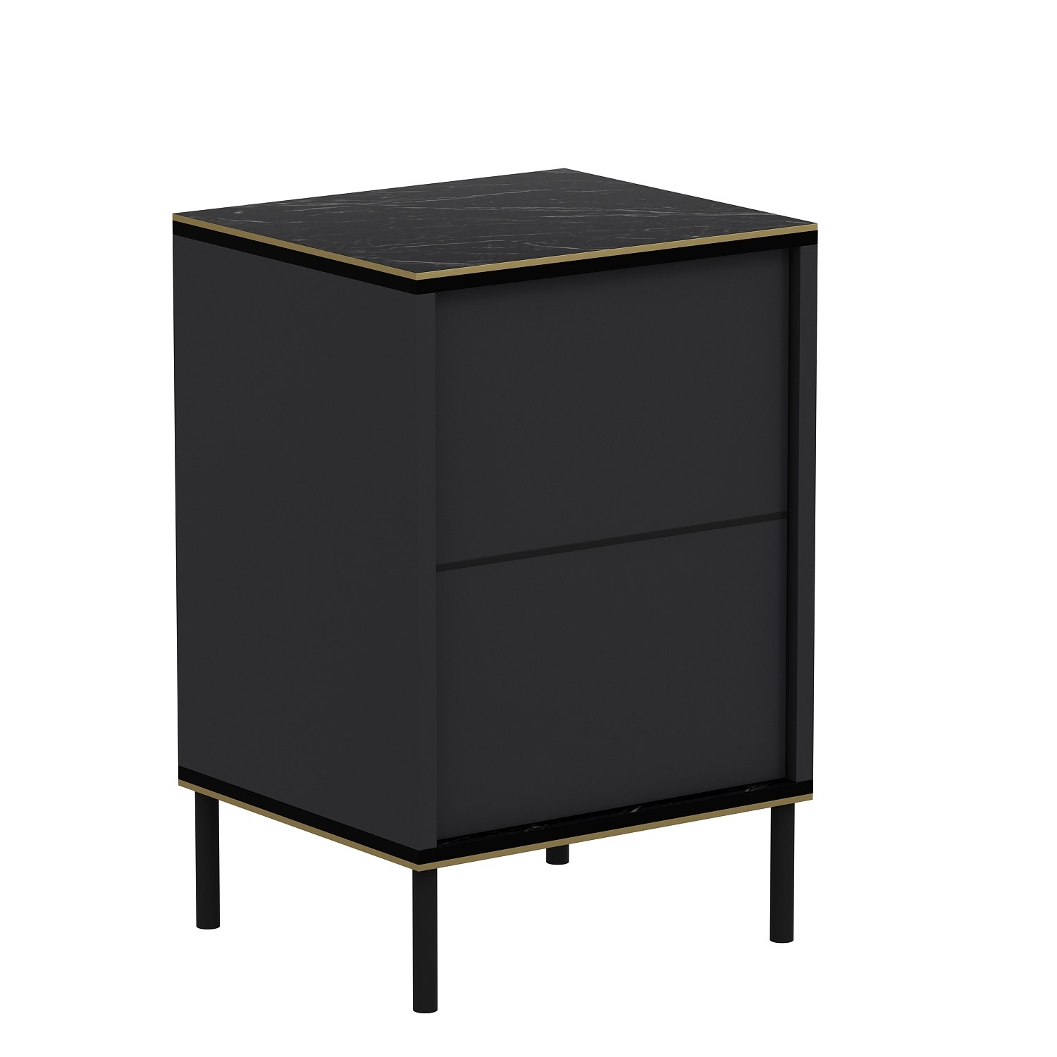 Imaj Nightstand Wood Veneer Anthracite