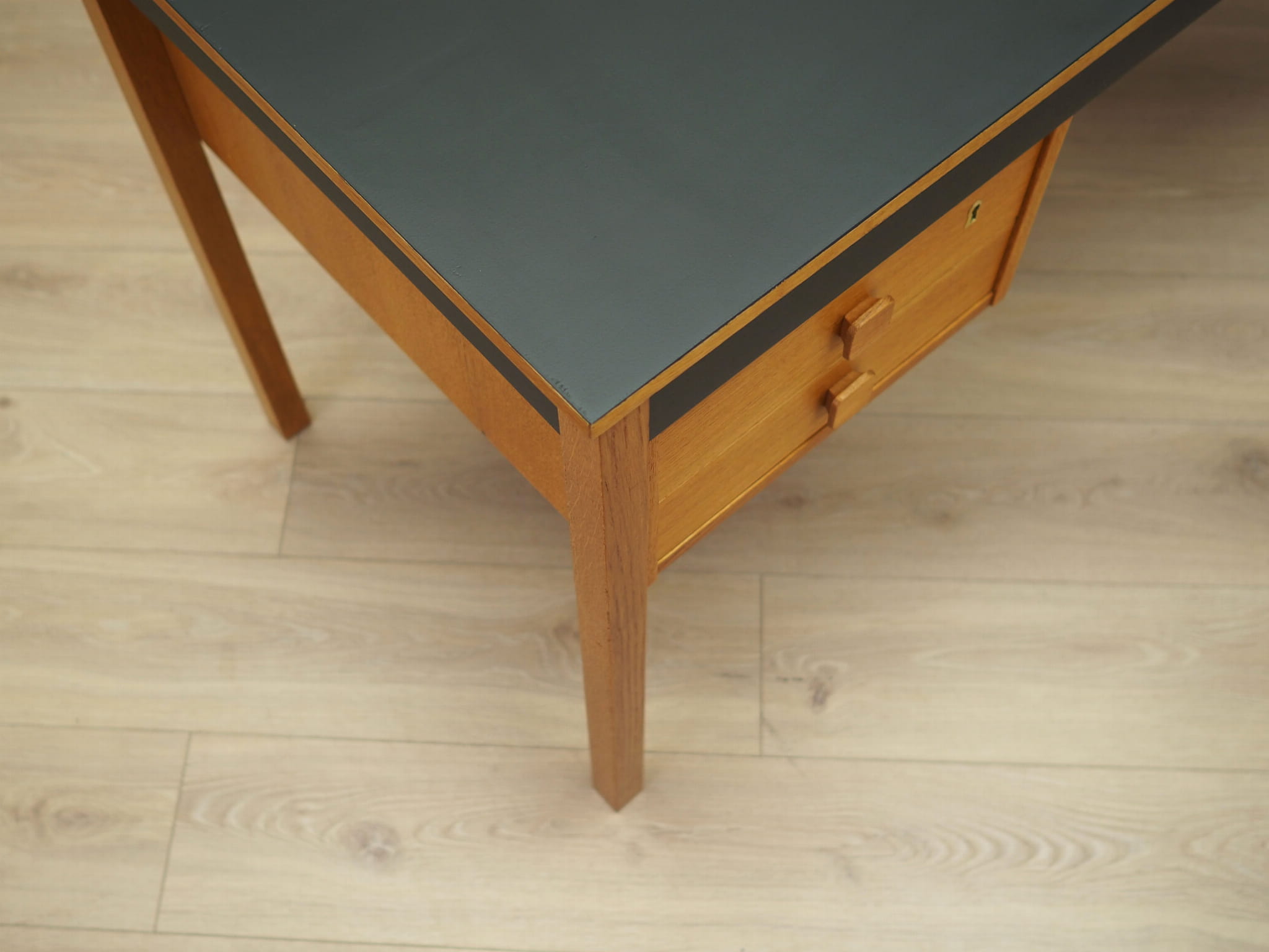 Vintage Desk Ash Wood Brown 1970s