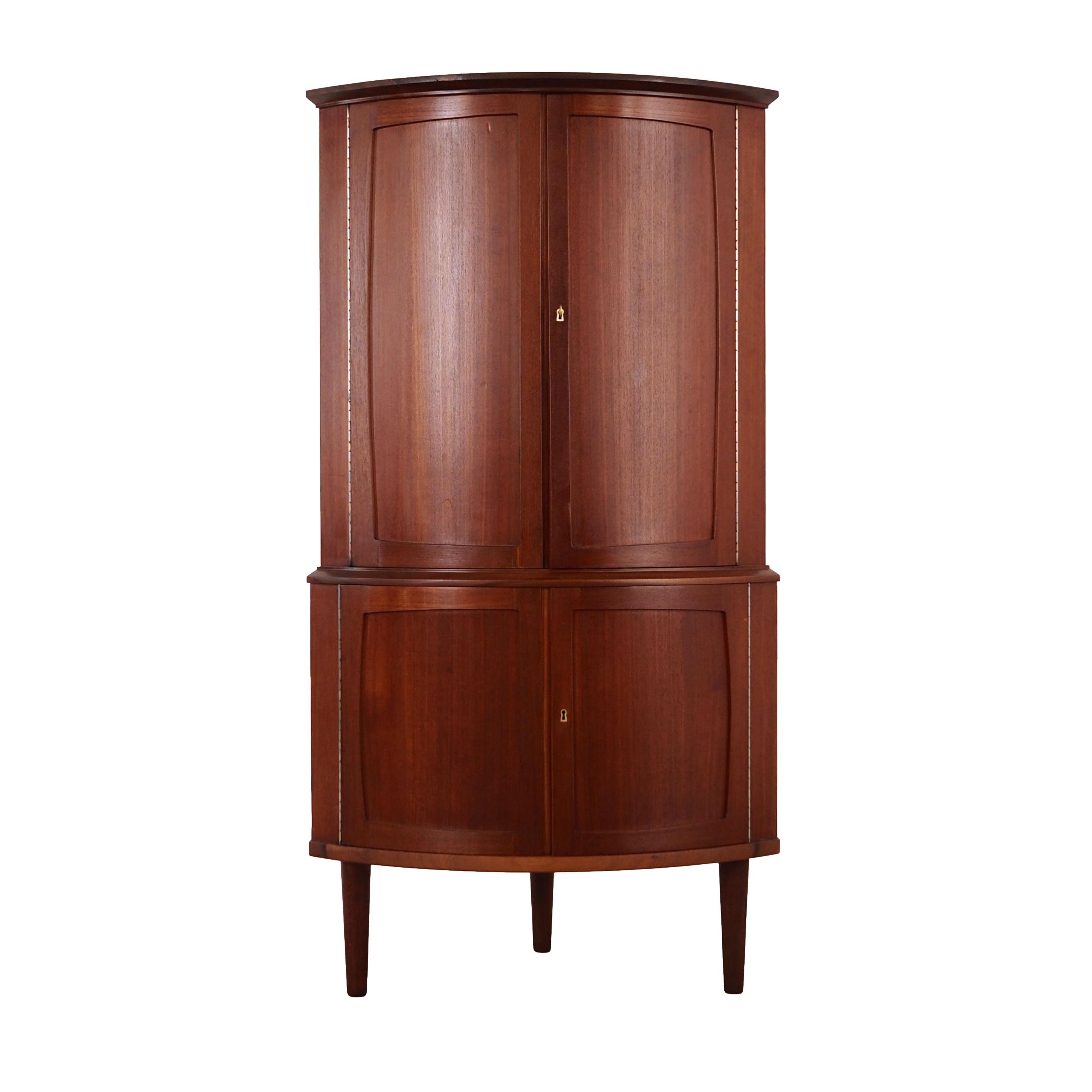 Eckschrank Teakholz 1970er Jahre