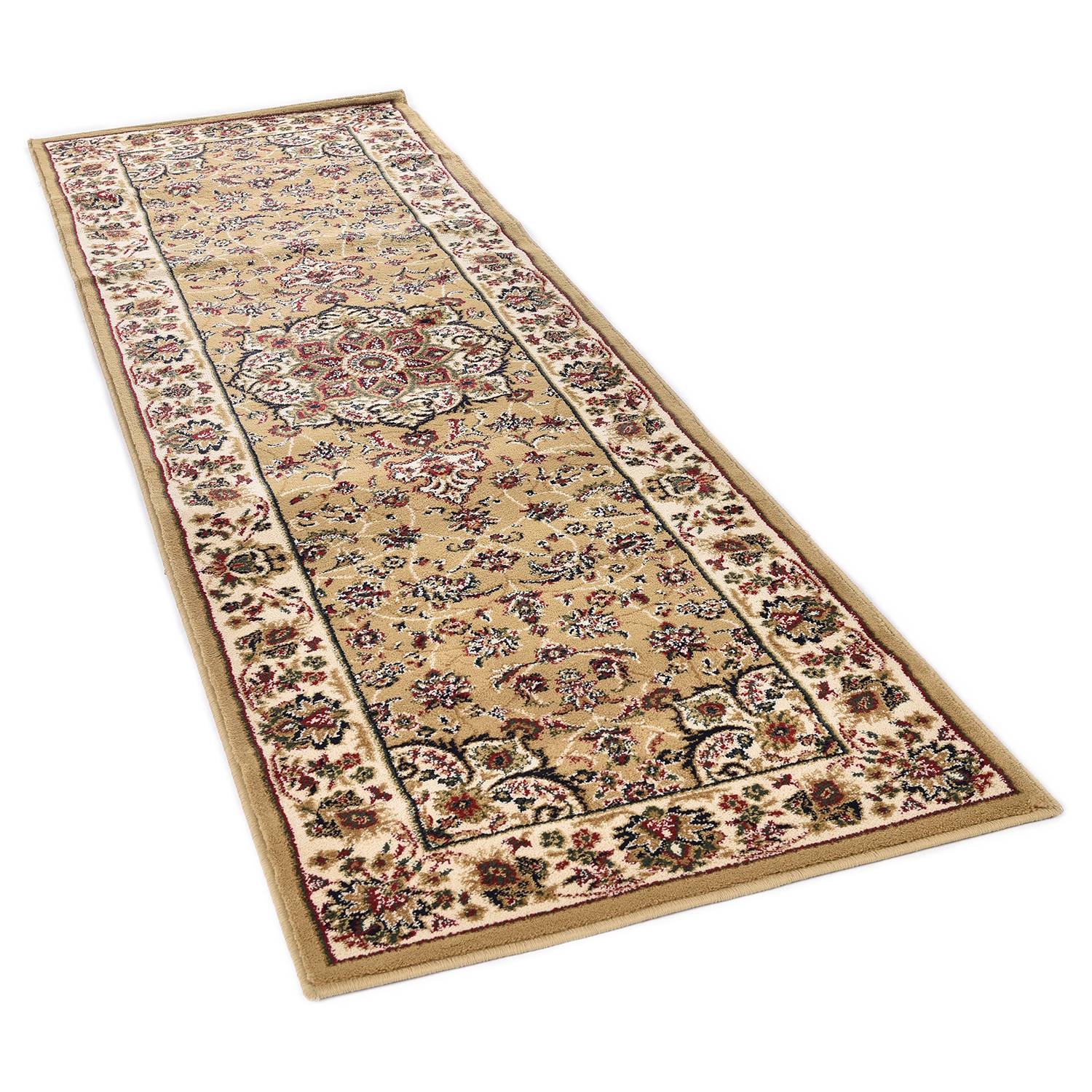 Hamadan Runner Polypropylene Beige