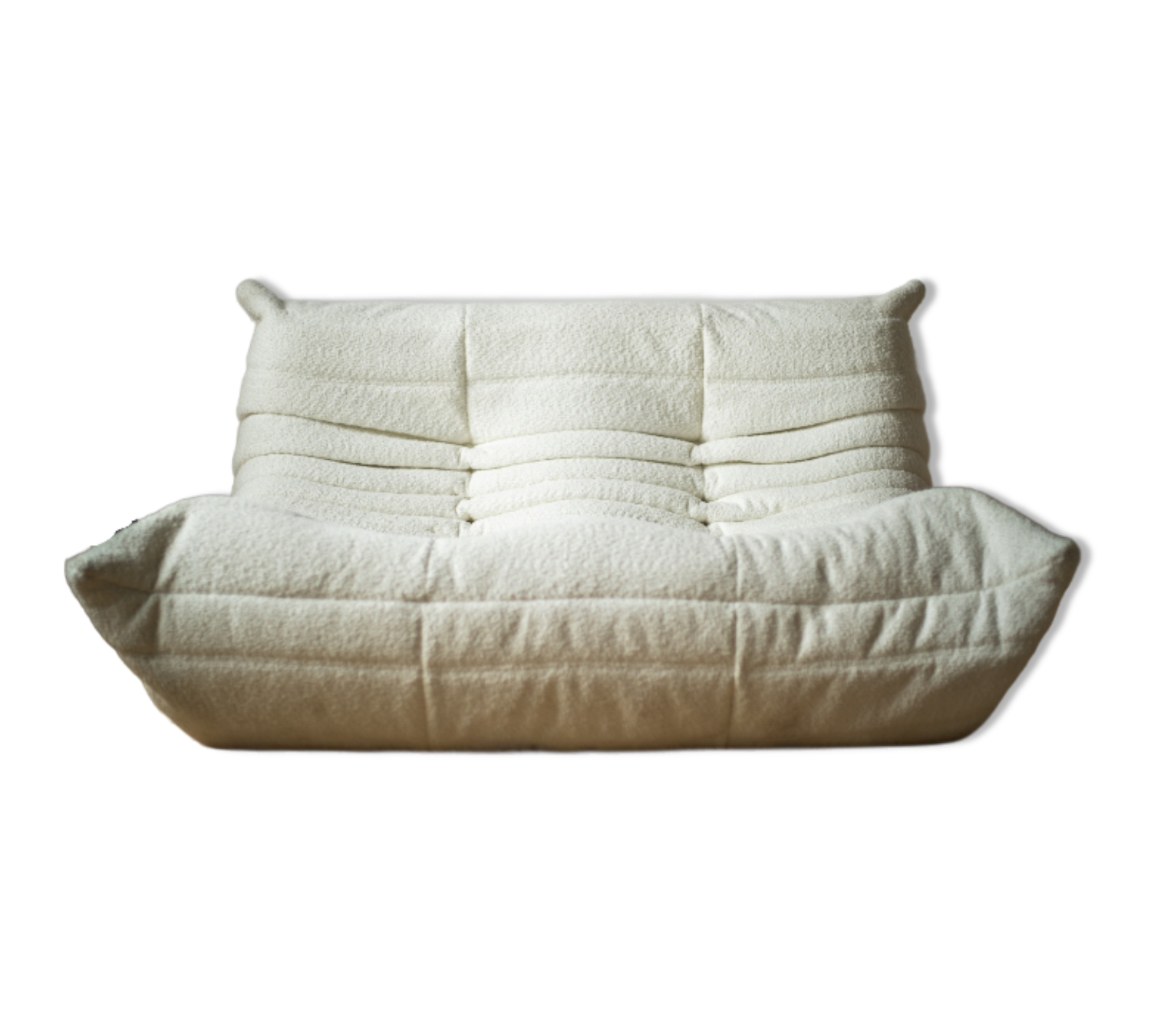 Togo Sofa 2-Sitzer Bouclé Weiß