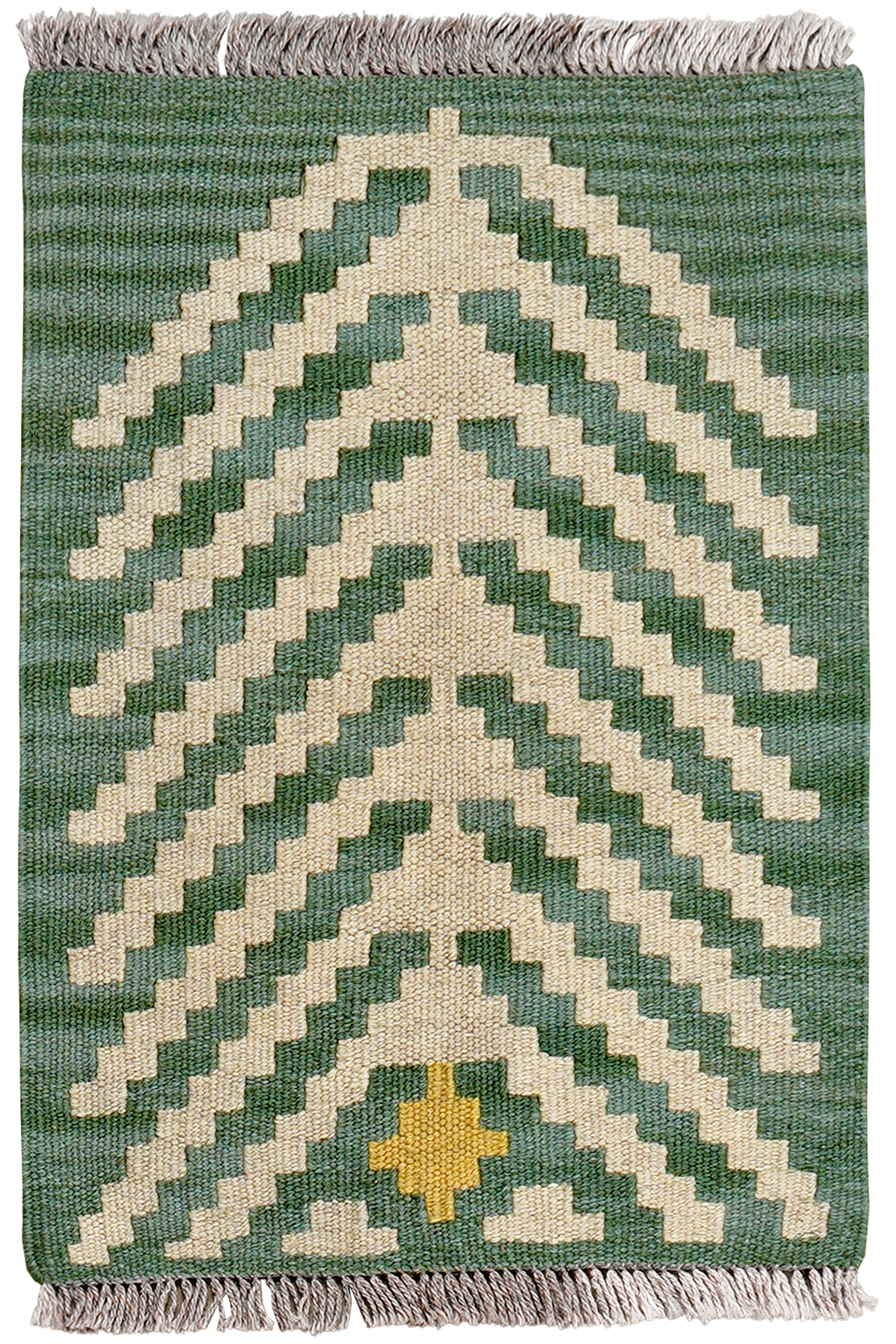 Kilim Gashgai Teppich Wolle Grün