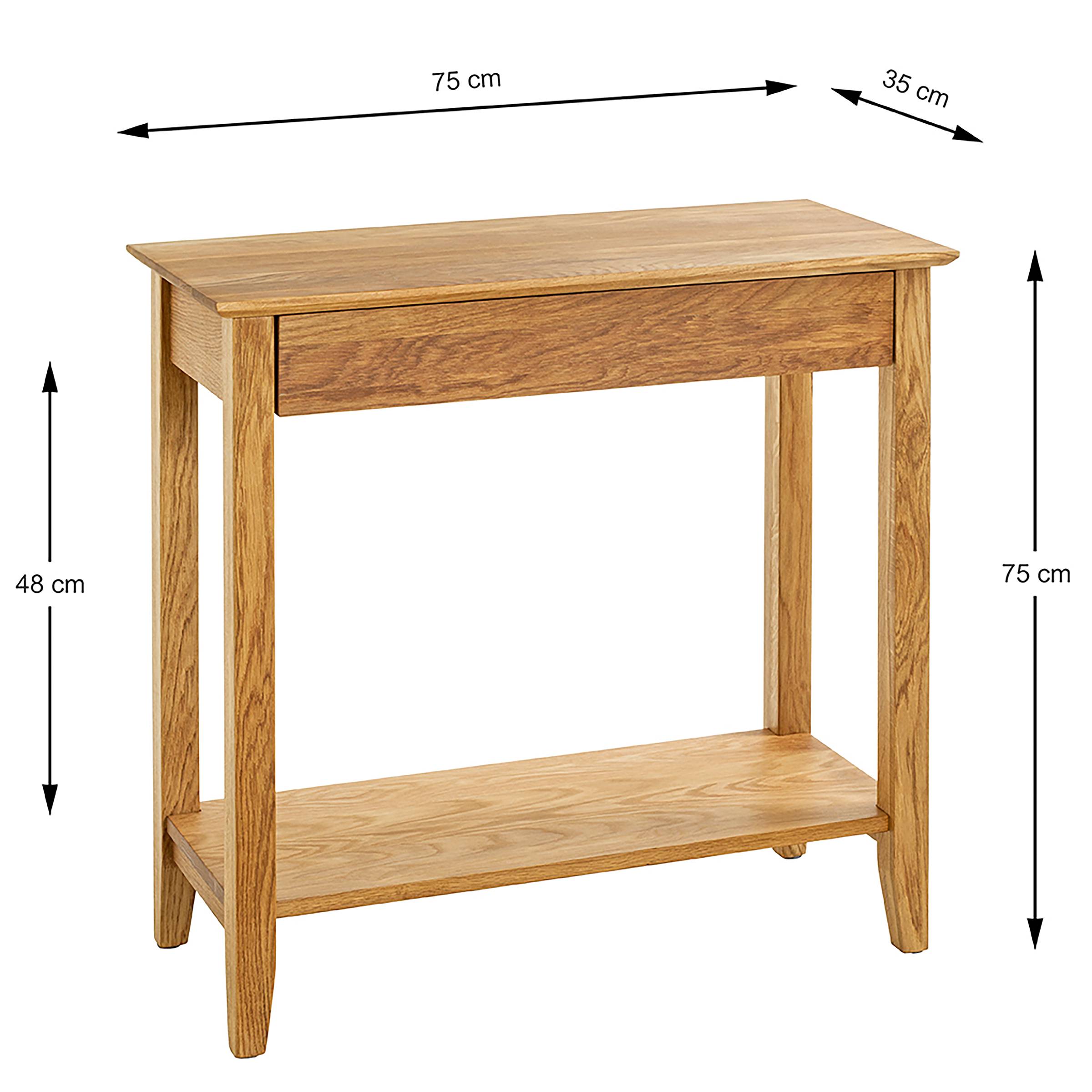 Console table Montana solid oak wood