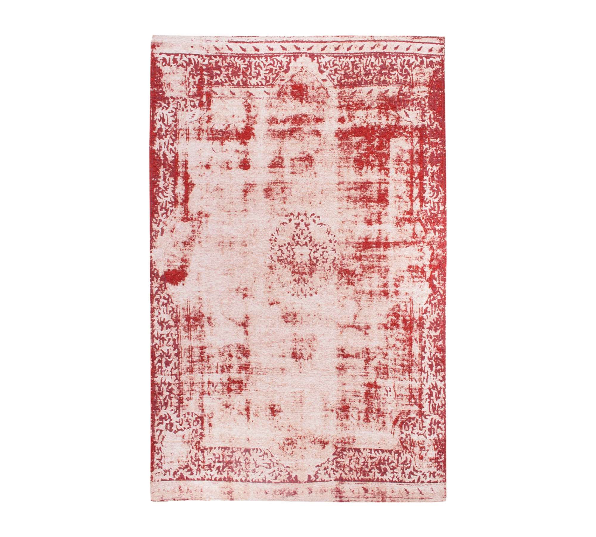 Teppich Vintage Barock Mischgewebe Rot Creme