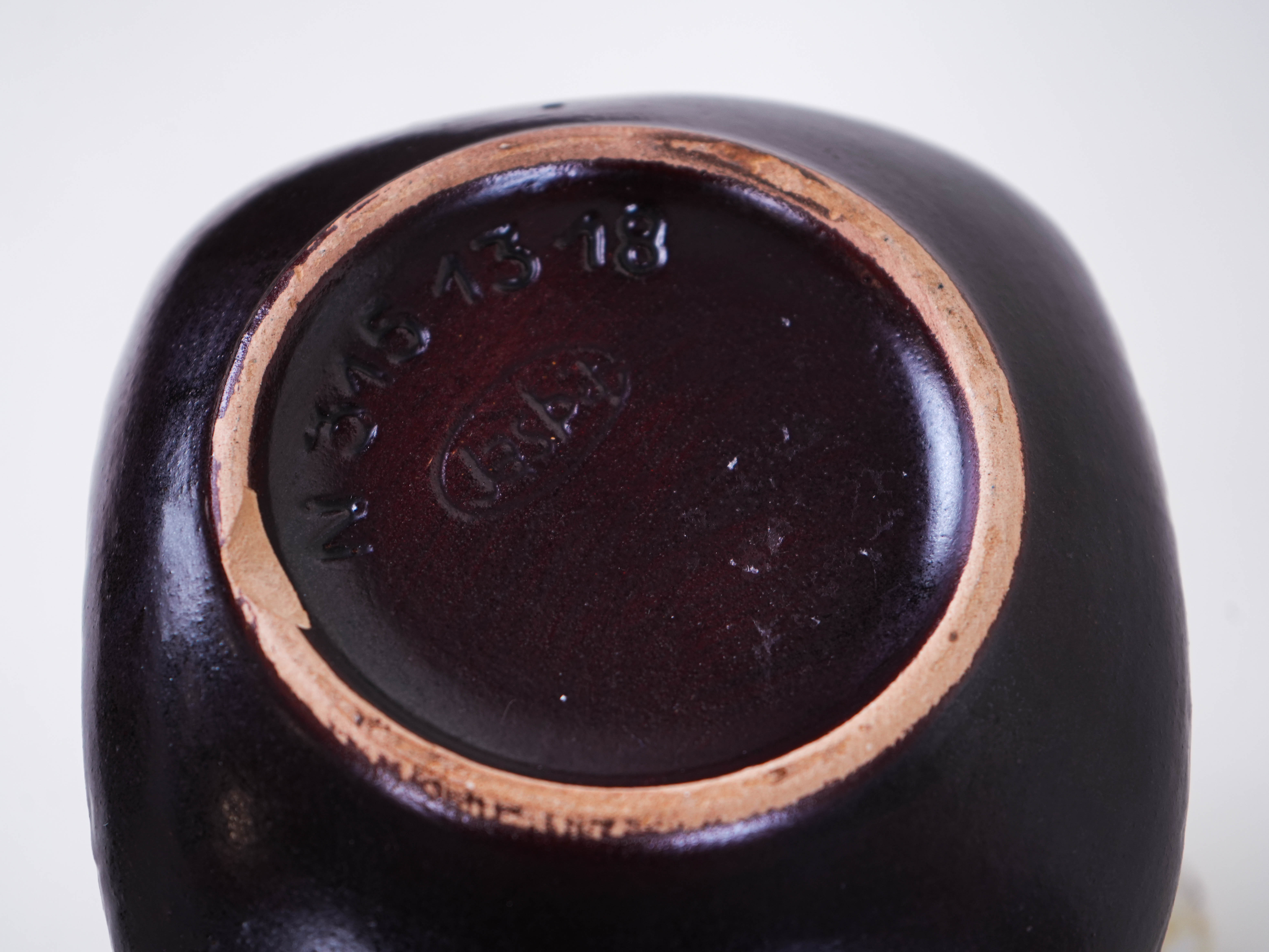 Ceramic vase with handle 1960s