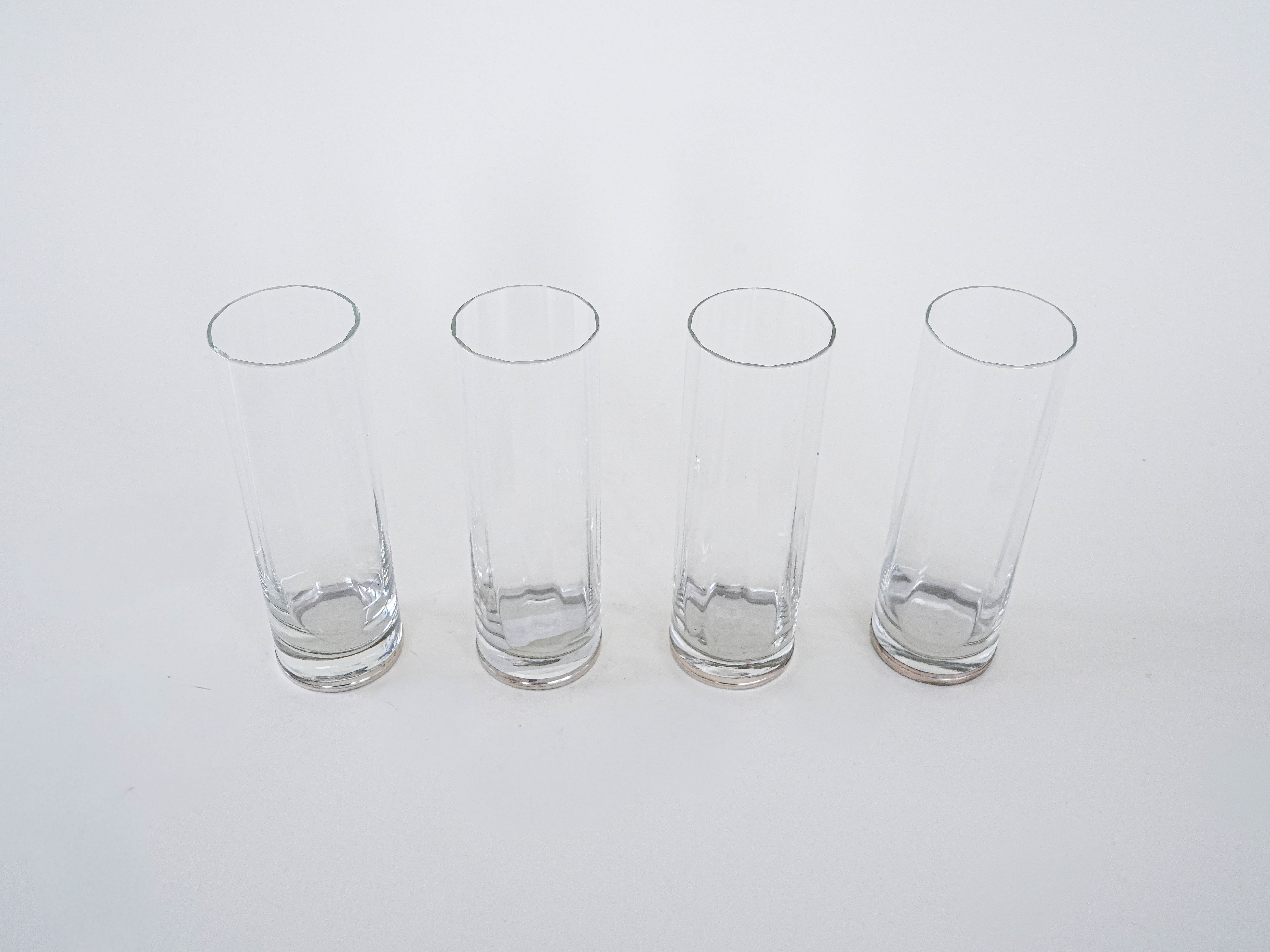 Glass set Hollywood Regency style 1970s