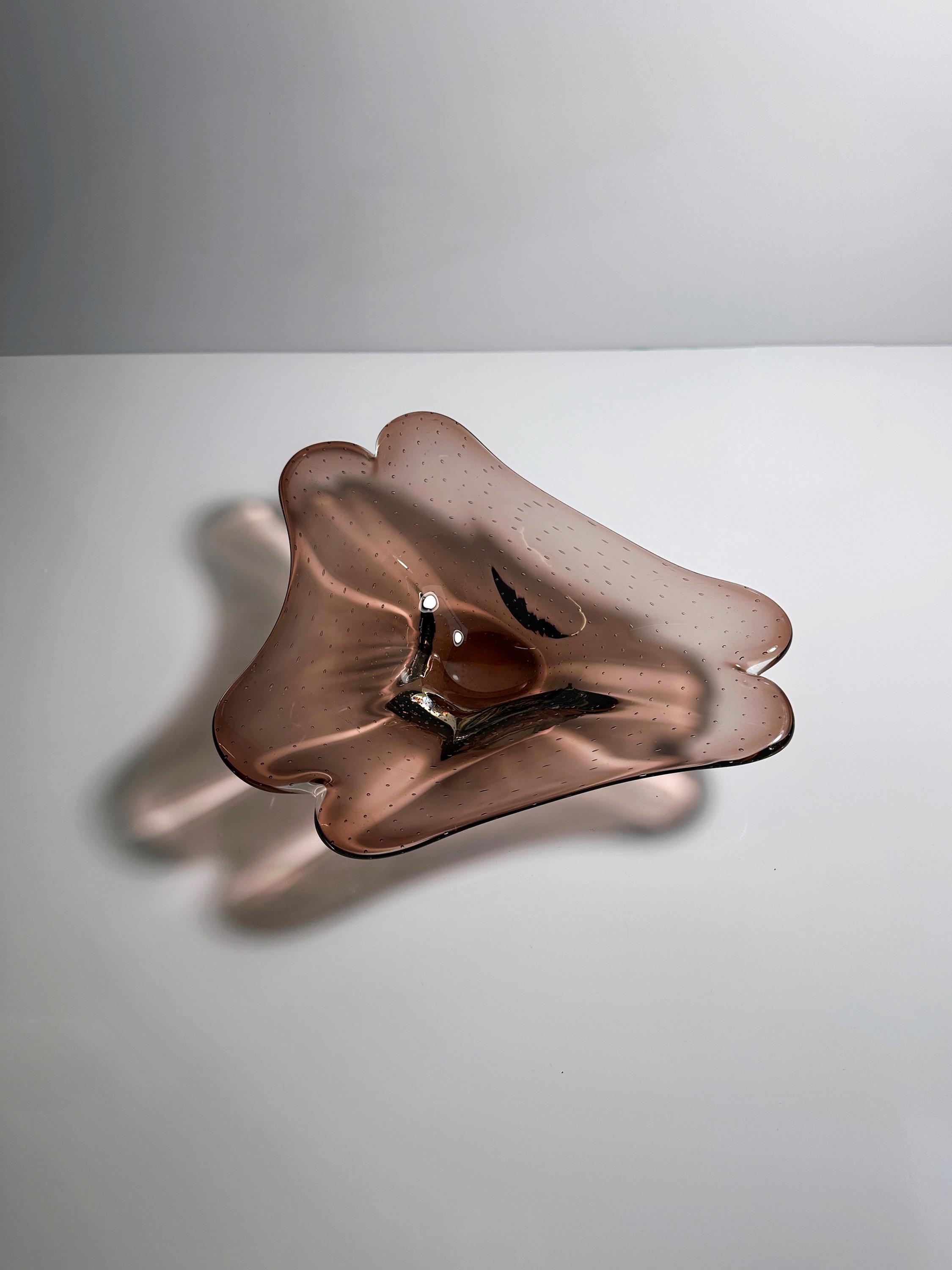 Vintage fruit bowl Murano glass 1970s