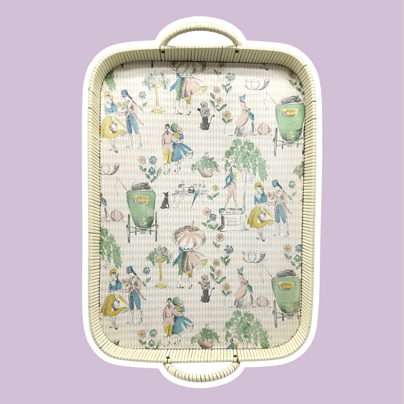 Tray with handles 1950s