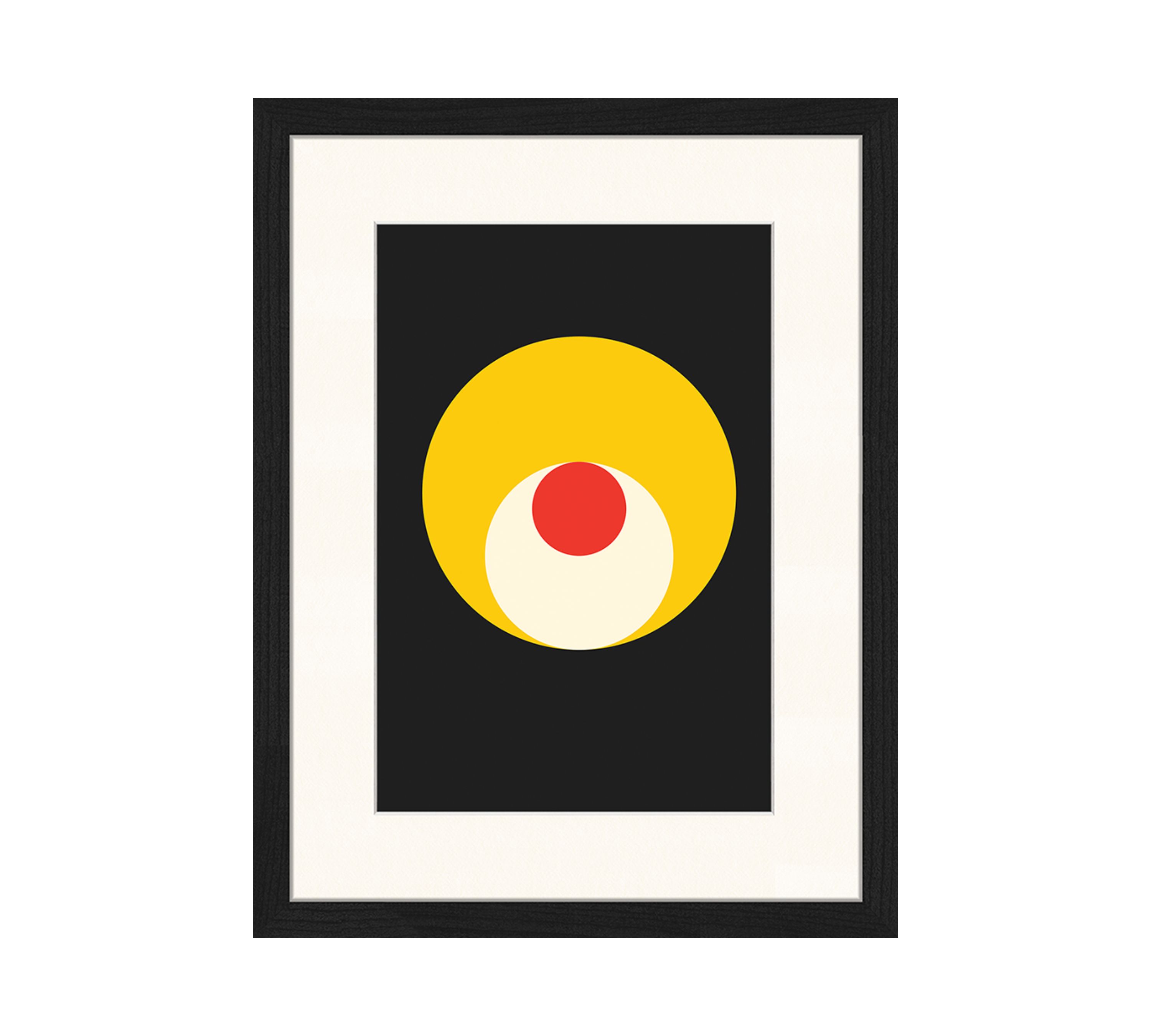 Bauhaus Circles in Circles Art Print with Frame