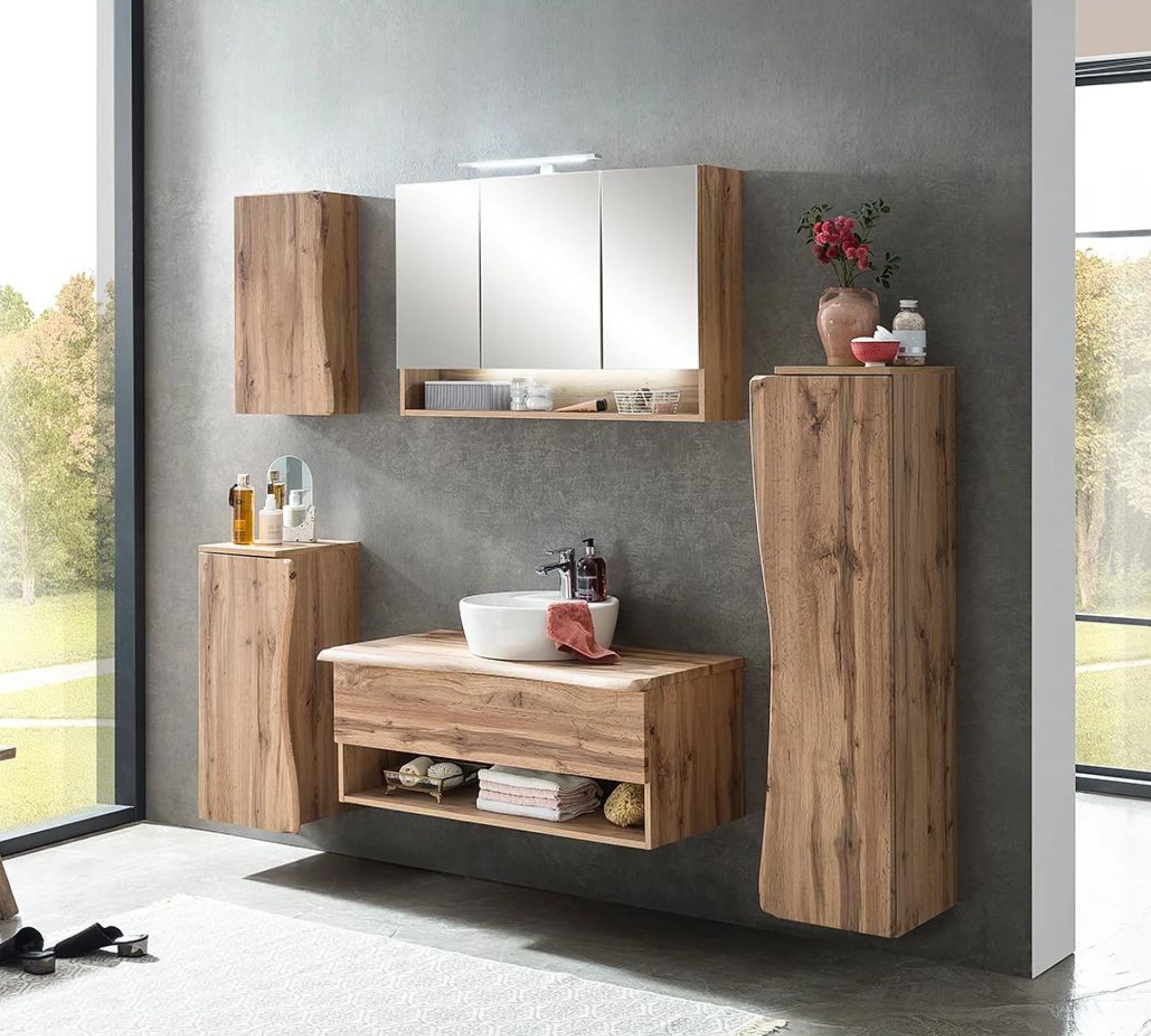 Hängeschrank Holz Braun