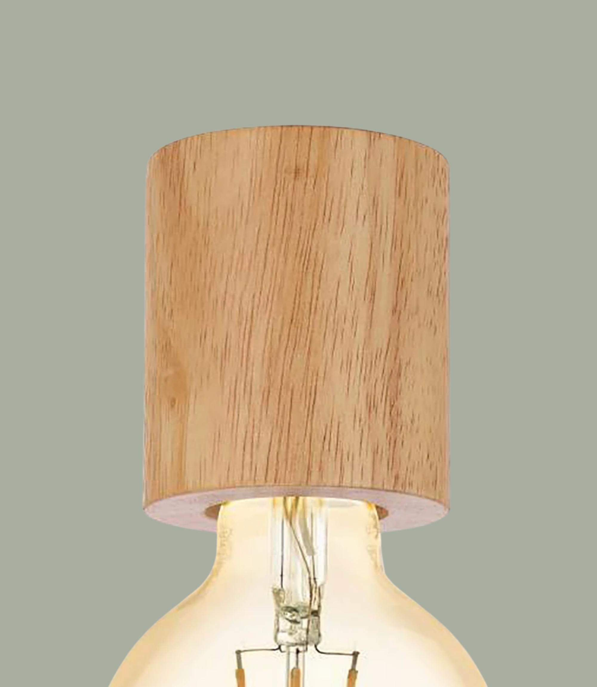 1-light ceiling light wood material light brown