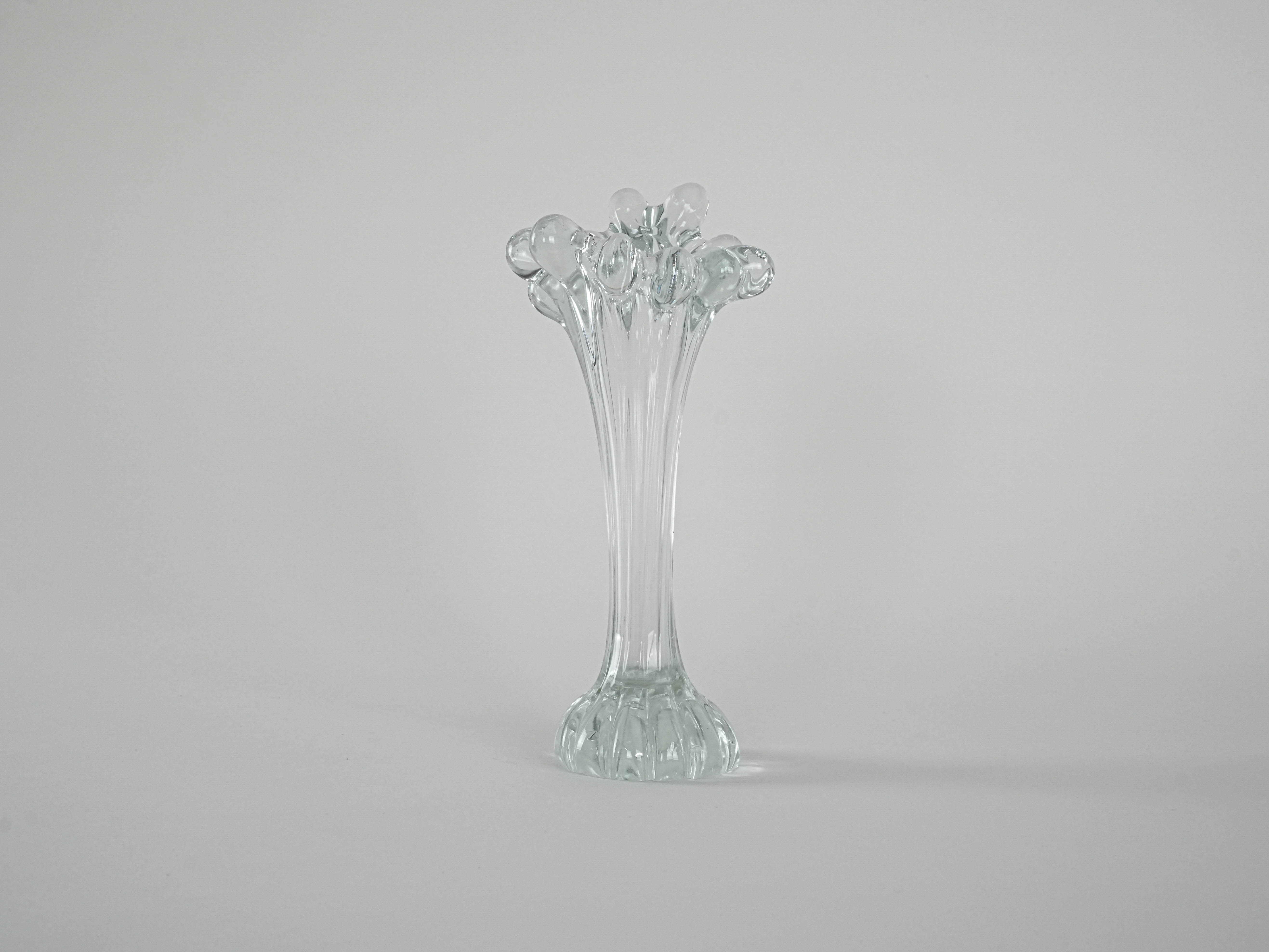 Glass vase Grey