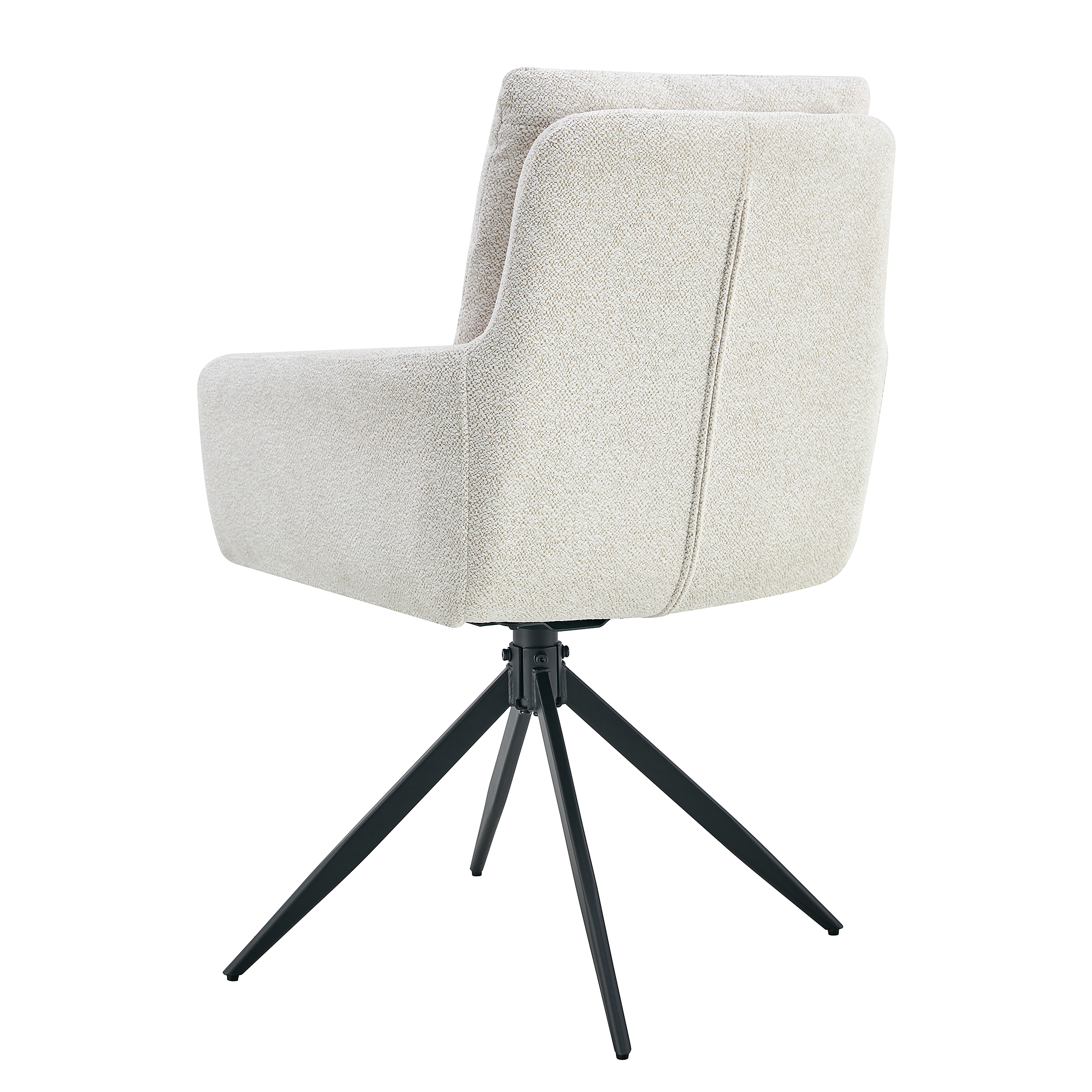 LOBBS Armlehnenstuhl Drehbar 2er-Set Cremeweiß