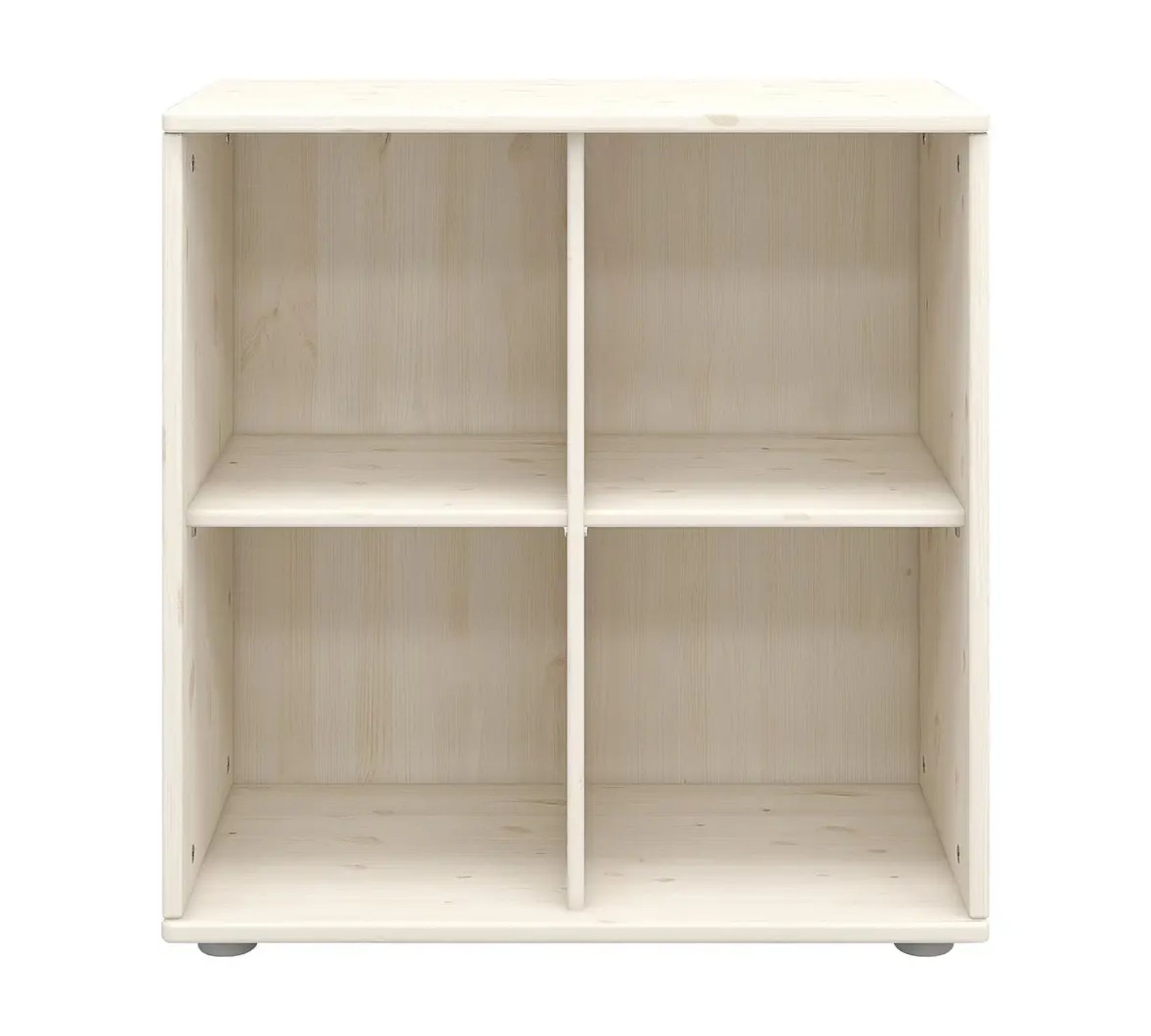 Bücherregal, 4 Fächer Holz Weiß