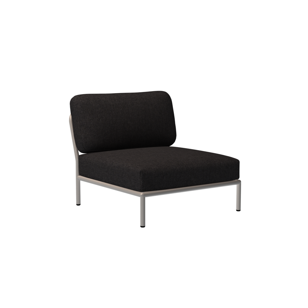 LEVEL Sessel Sooty Grau mit weißem Rahmen