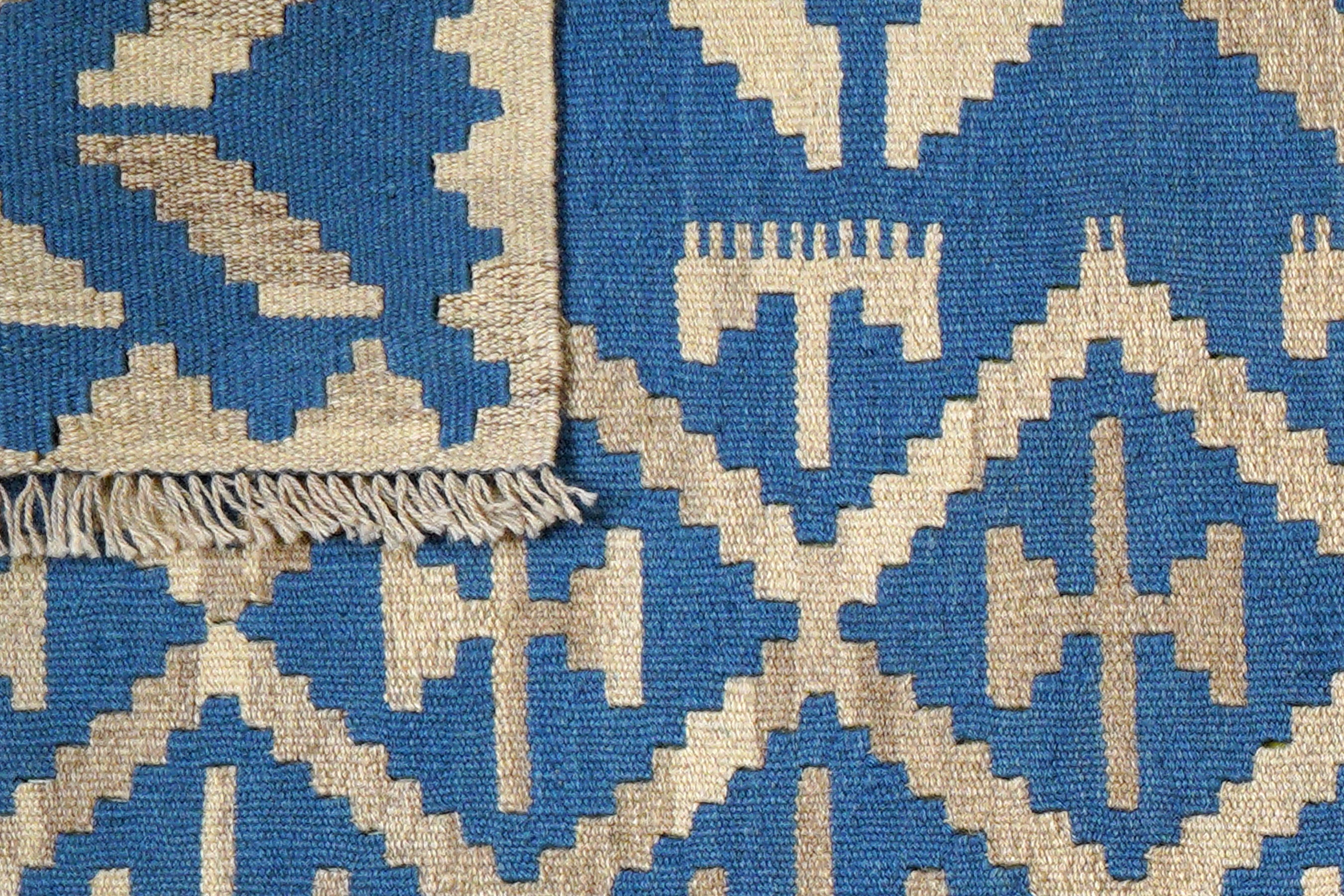 Kilim Gashgai Teppich Blau