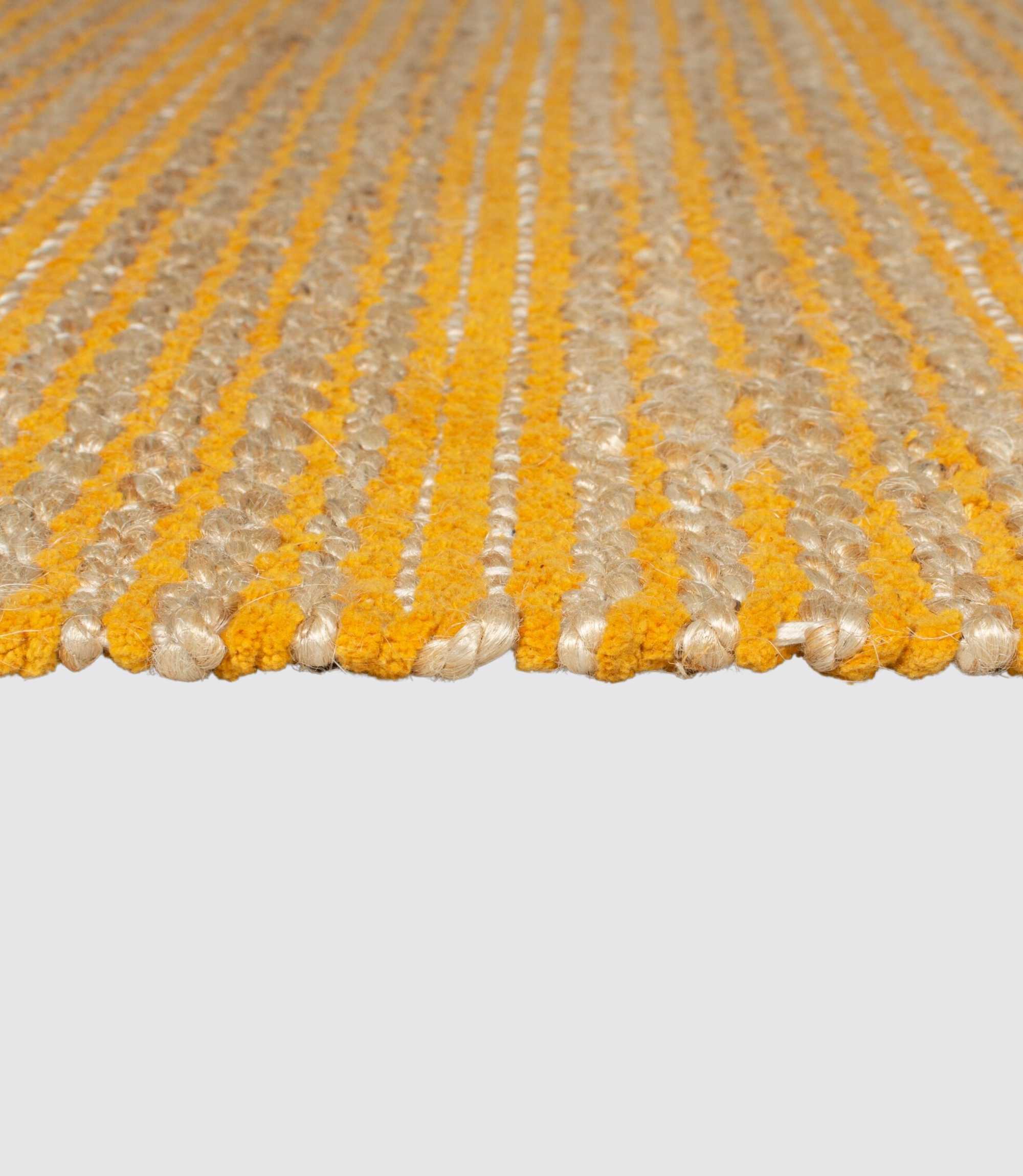 Jute-Chenille-Teppich Equinox Handgewebt Ockergelb 160x230